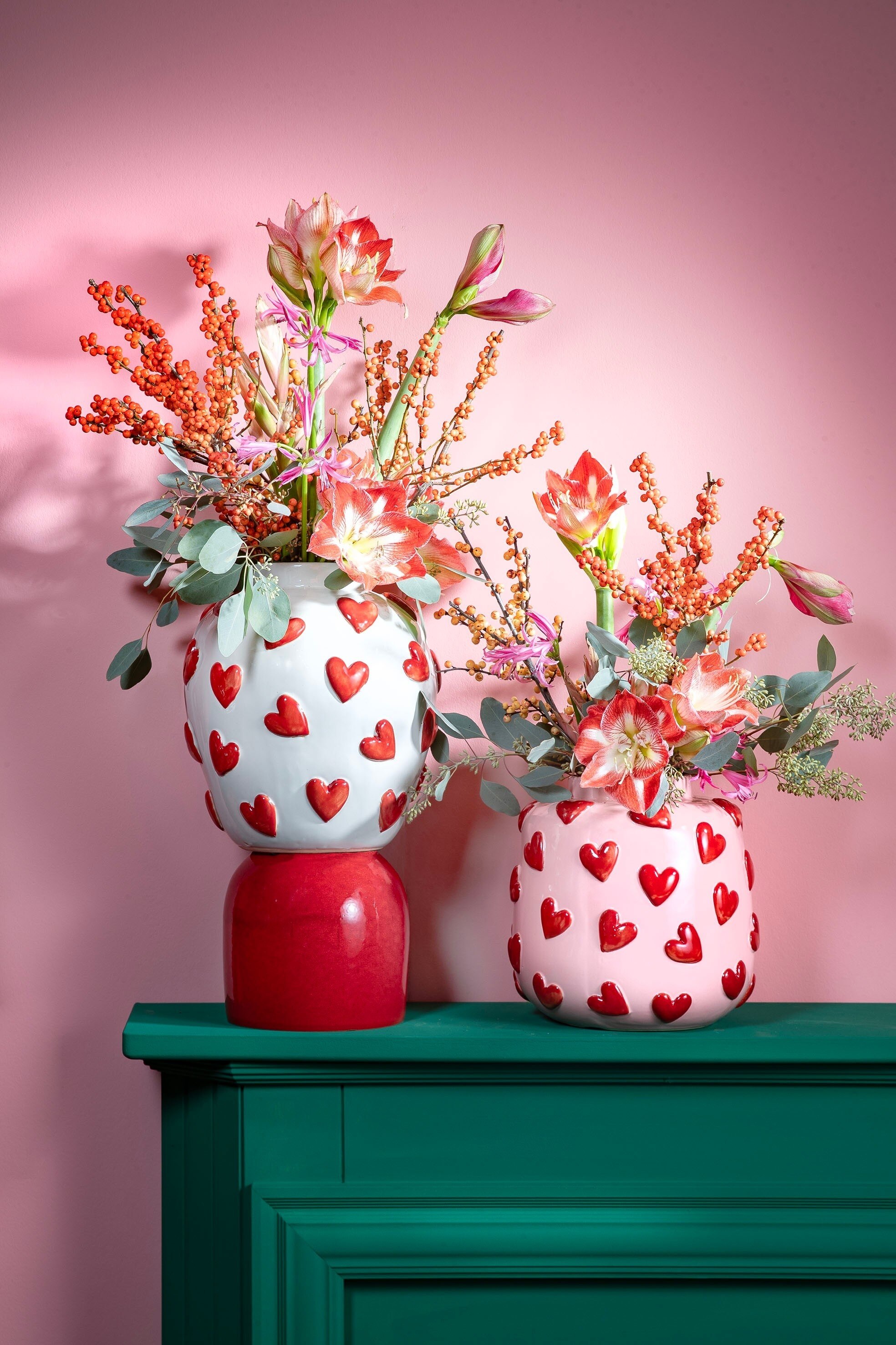 4 Stück Pinke Keramikvasen – Mini-Vasen Set Mit Farbverlauf Für Romantische Tisch- & Heimdekoration