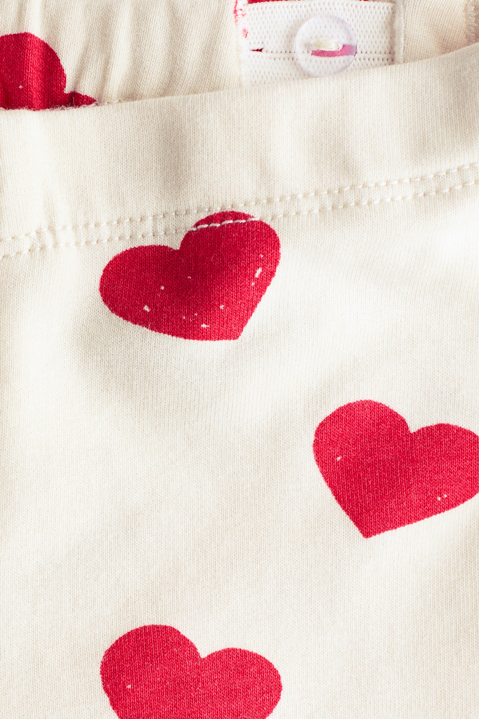 Legíny s česaným vnútrom - Krémová/srdiečka/Light green/Cherries/Svetloružová/kvetovaná/Svetlofialová/kvetovaná/Krémová/čerešne - 2