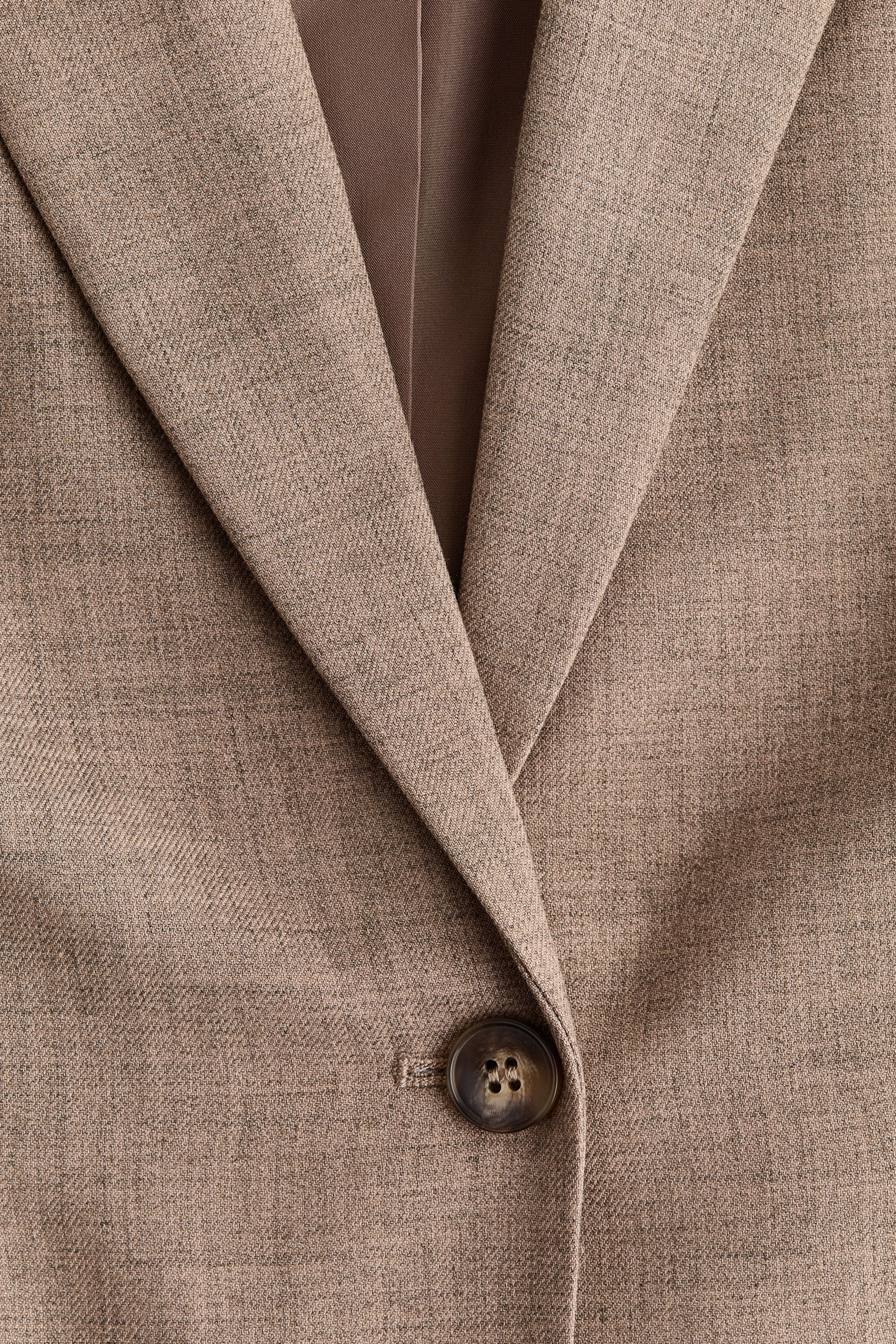 Single-Breasted Twill Blazer