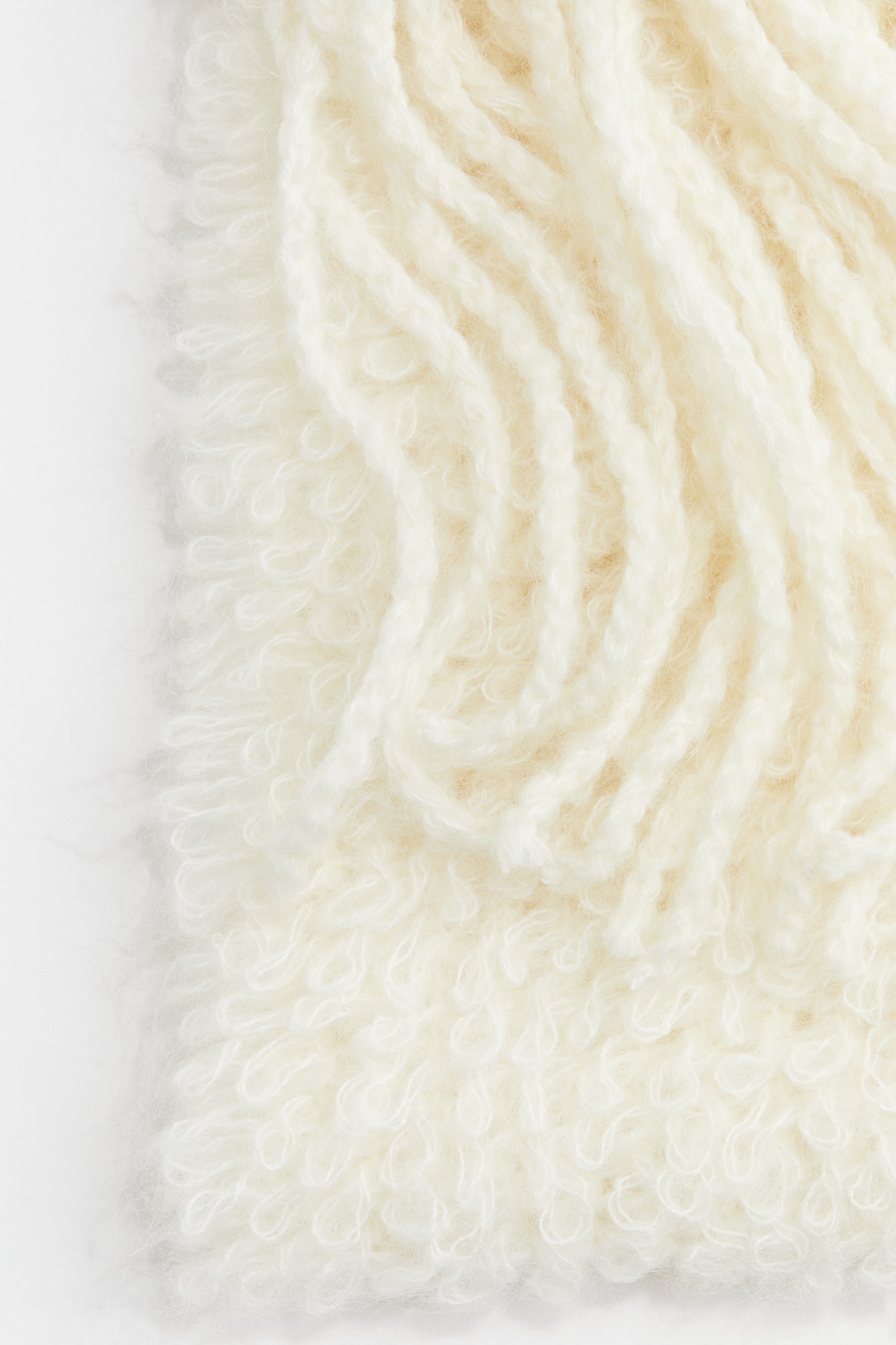 Mohair-blend scarf - Cream - 2