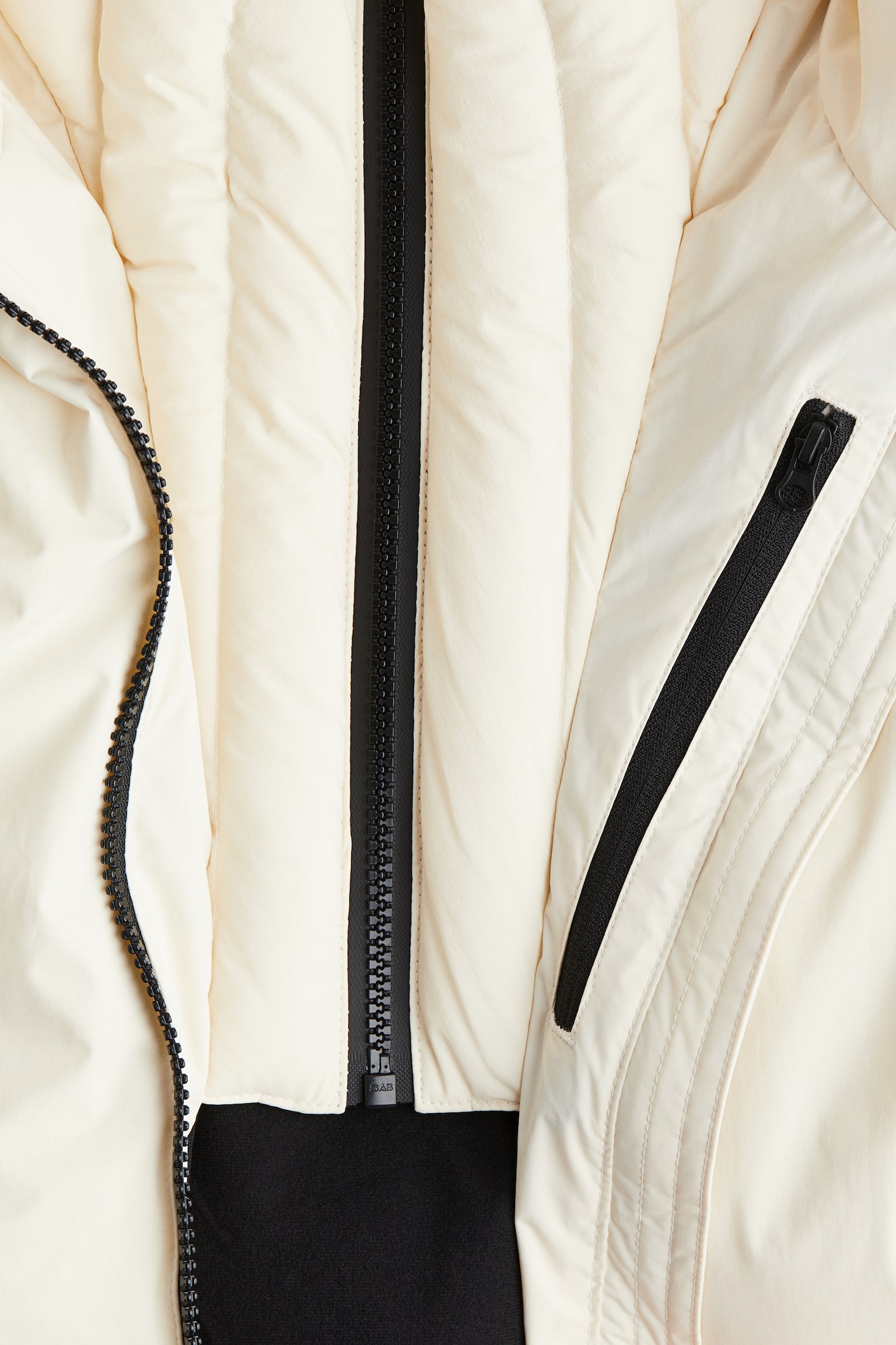 Padded ski jacket with ThermoMove™ - Beige/Black/Aubergine purple - 10