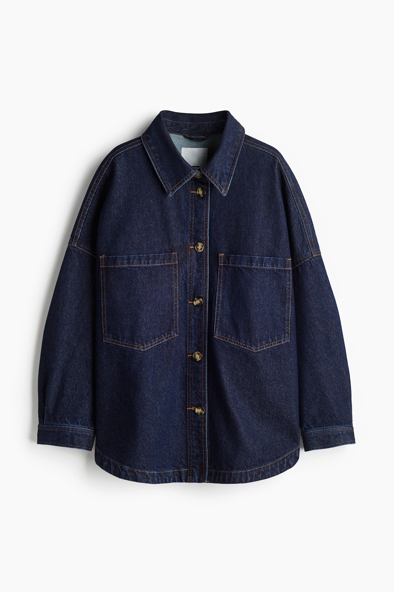 Women's Dark denim blue Loose-fit shacket | H&M GB