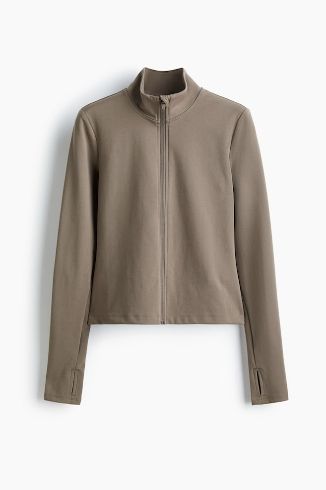 Veste de sport zippée SoftMove™ - Beige foncé/Noir/Moka chocolat/Prune chocolat/Blanc/Moka/Vert sauge/Marron foncé/Rose poudré/Violet prune/Crème/Bleu orage/Violet ancien/Bleu amazonite/Lilas/Gris foncé - 1