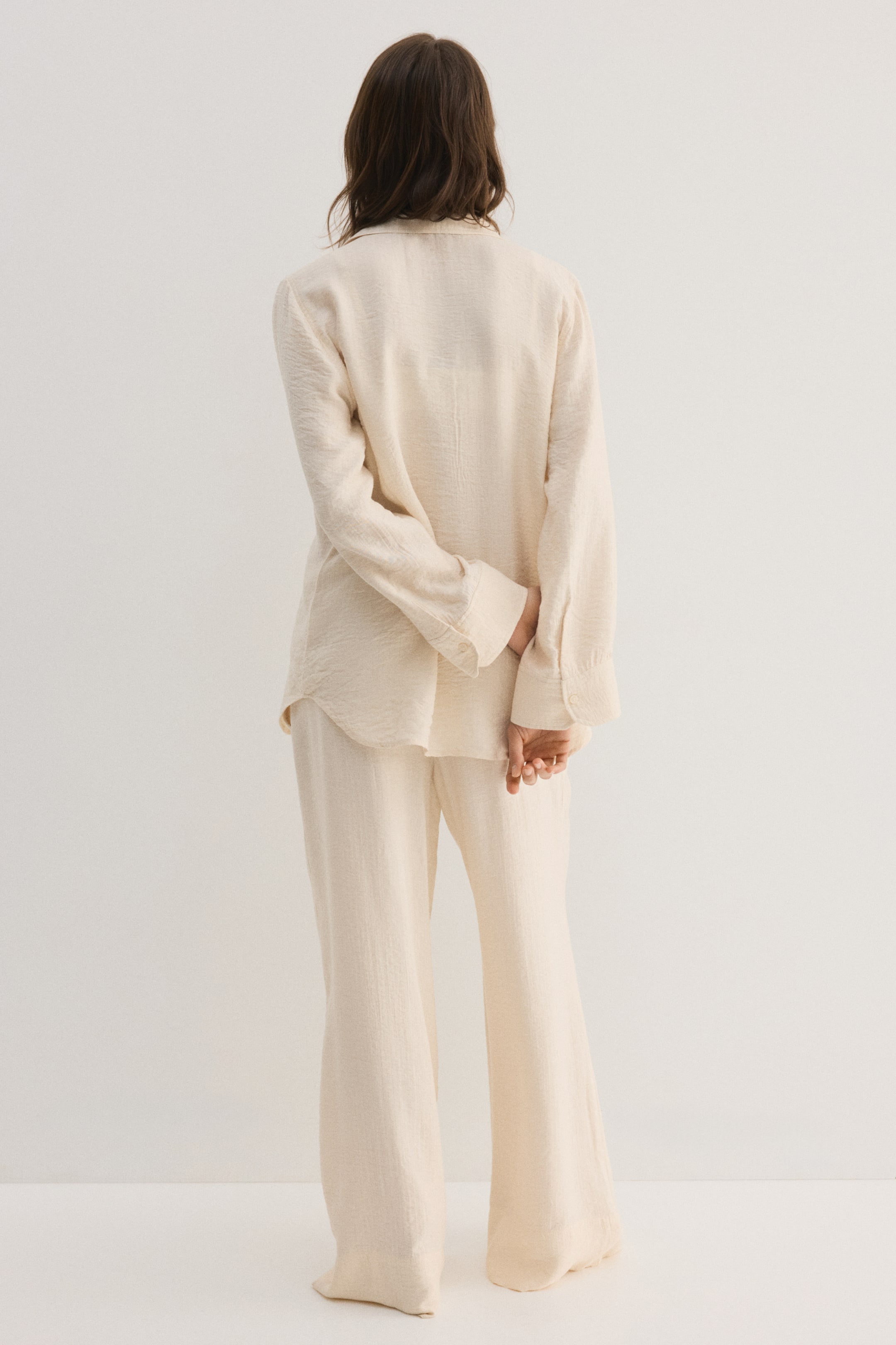 Crinkled Viscose-Blend Shirt