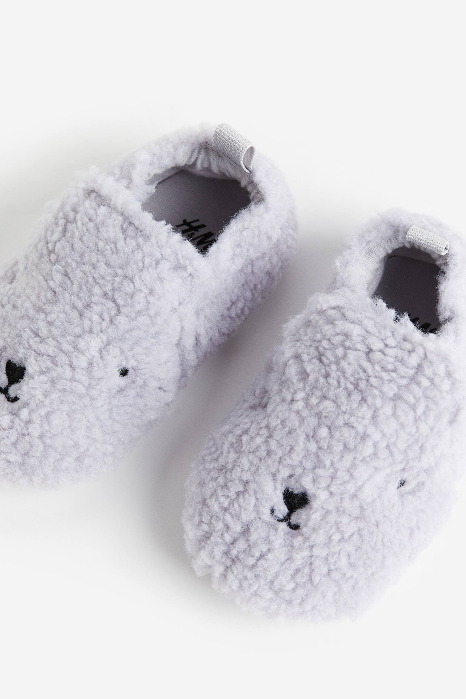 Teddy Slippers - Light grey - 2