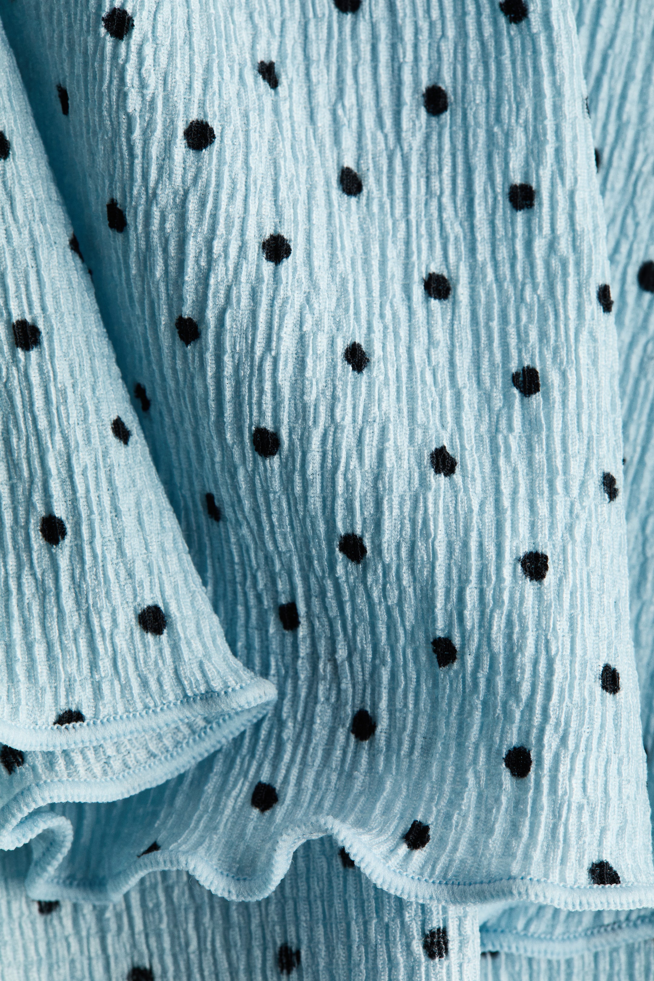 View larger image: Crinkled Jersey Top - Light blue/dotted - Ladies | H&M US 2