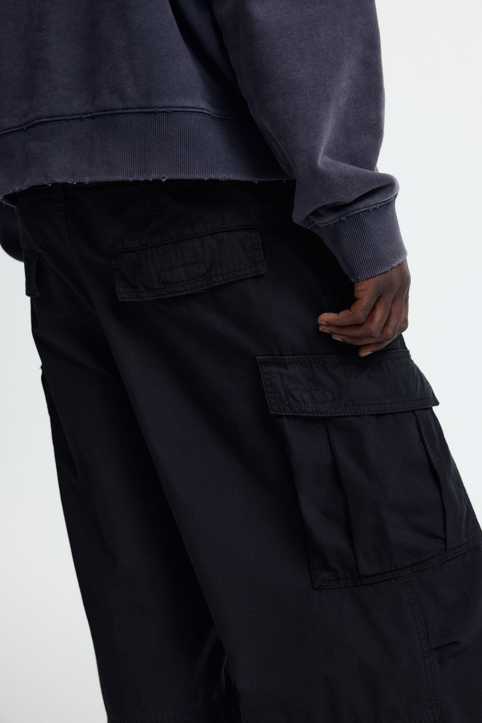 Loose Fit Cargo trousers - Black/Dark grey/Beige - 5