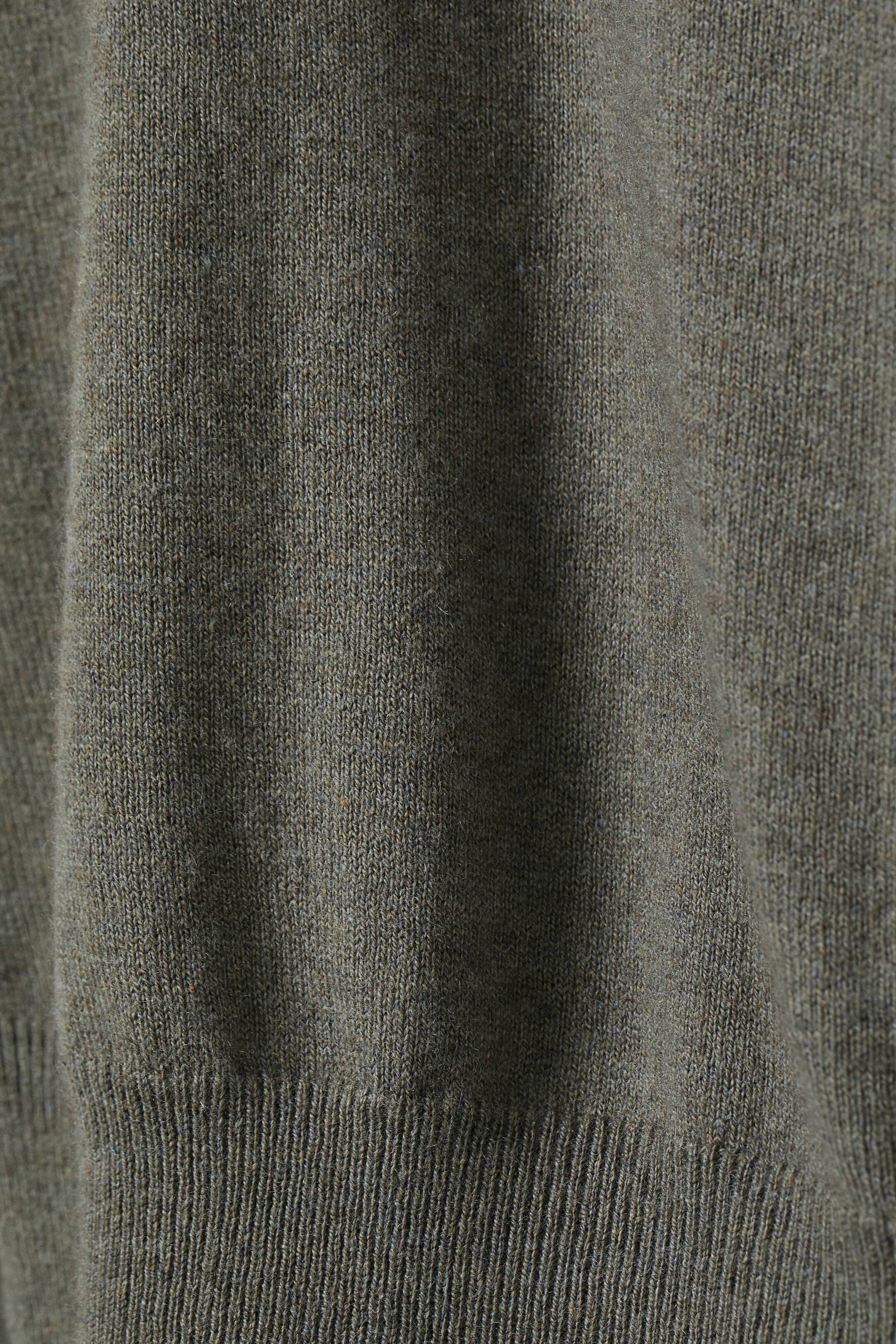 View larger image: Cashmere-blend hooded jacket - Khaki green marl - Ladies | H&M IE 2