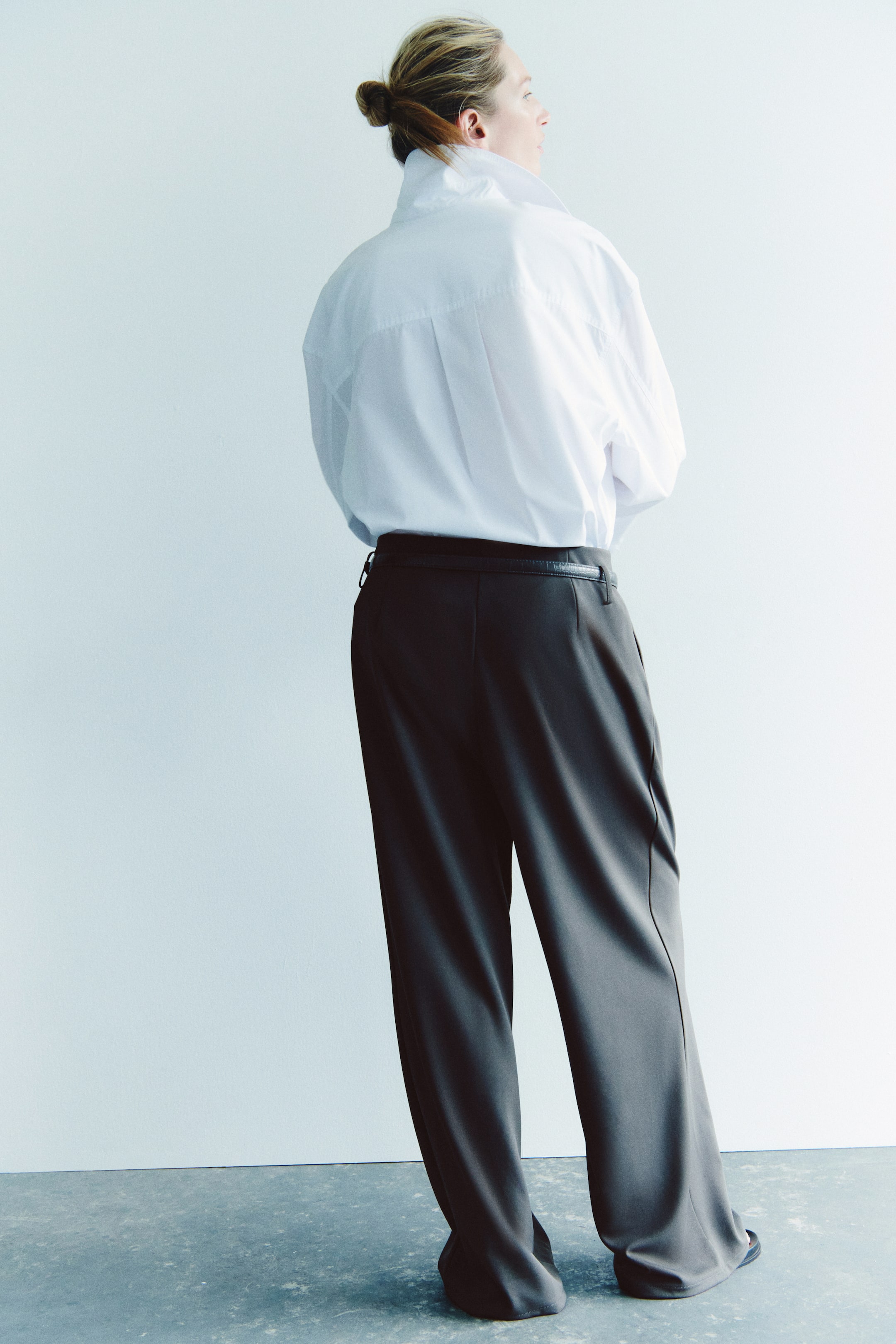 Wide-Leg Pants with Belt