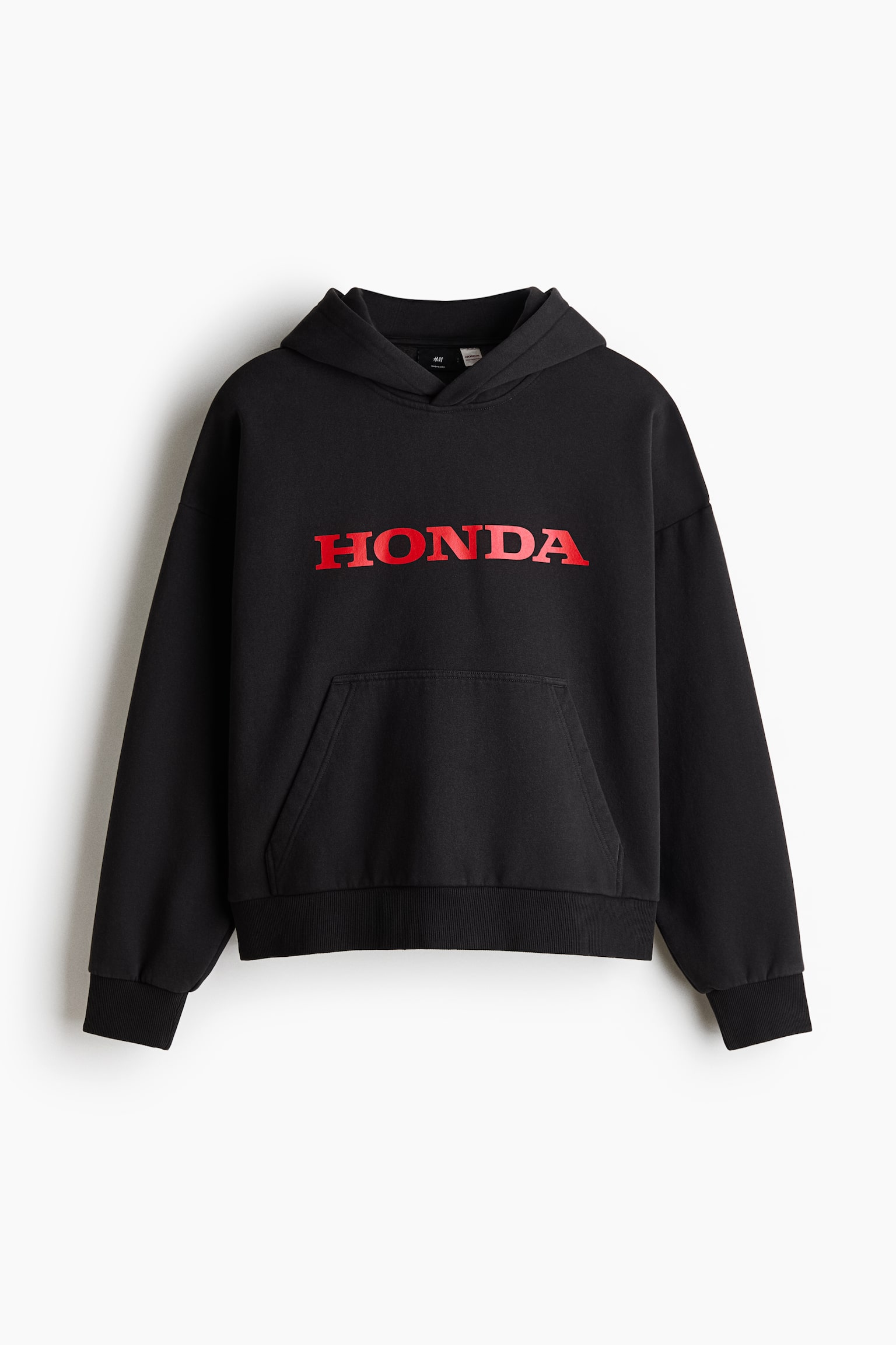 Oversized Fit Printed hoodie - Black/Honda - 2