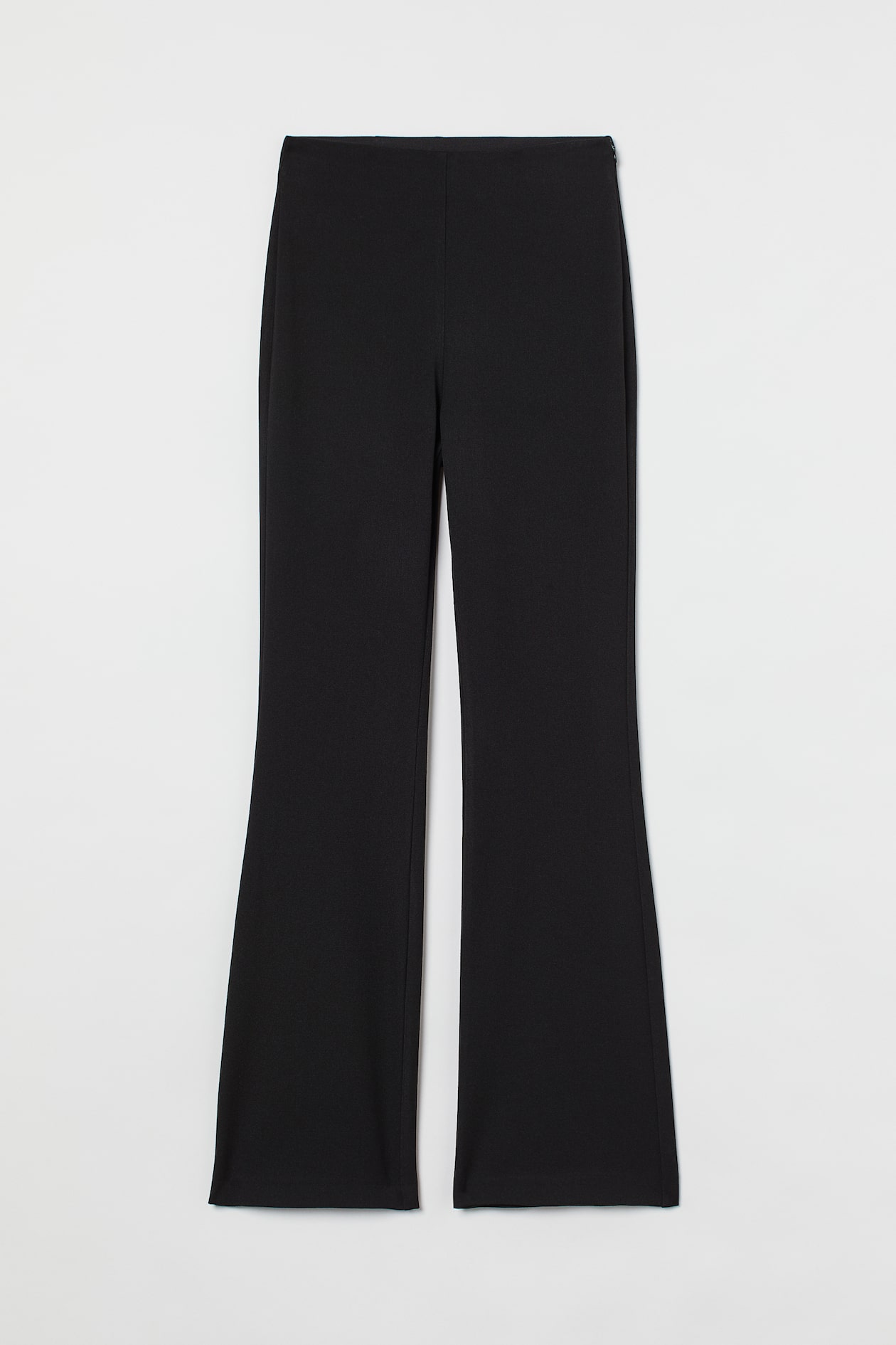 Flared Stretch Pants - High waist - Long - Black - Ladies | H&M US