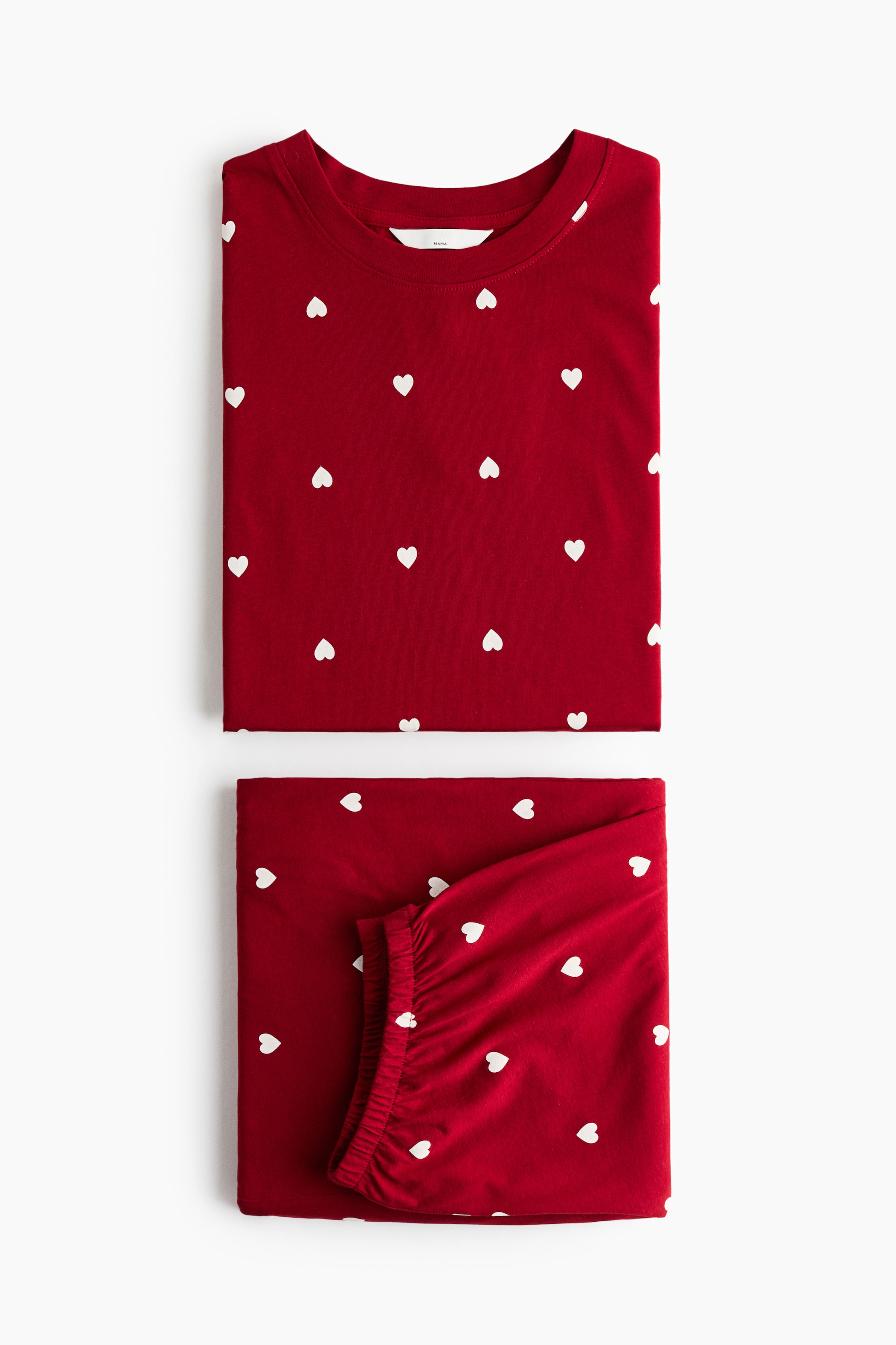 View larger image: MAMA Before & After Cotton pyjamas - Dark red/Hearts - Ladies | H&M GB 2