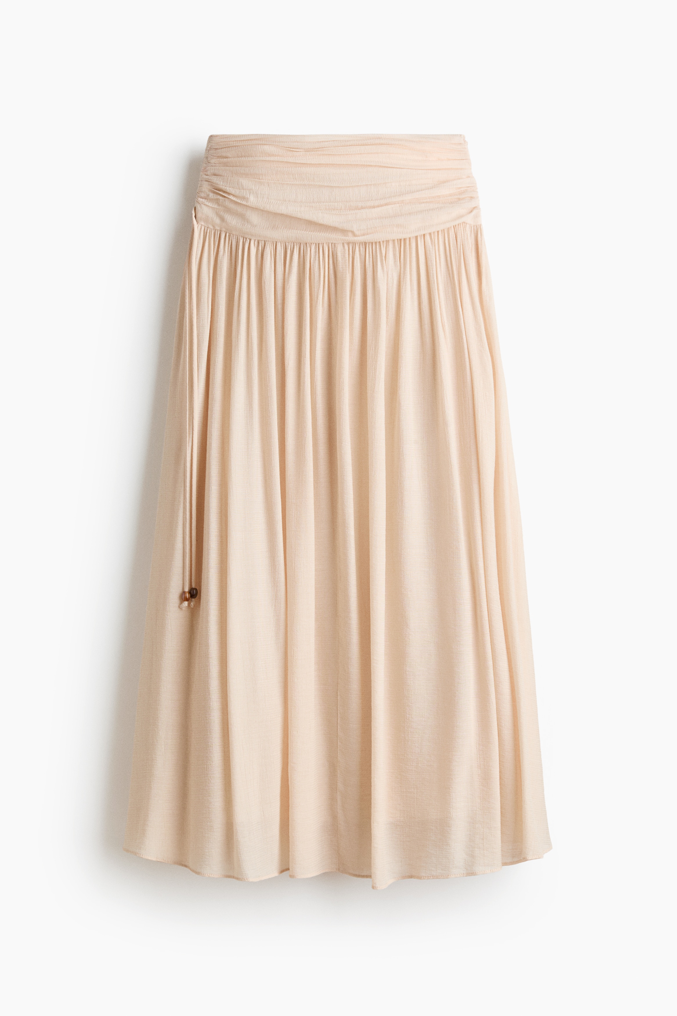 Gathered crêpe skirt - Pale orange