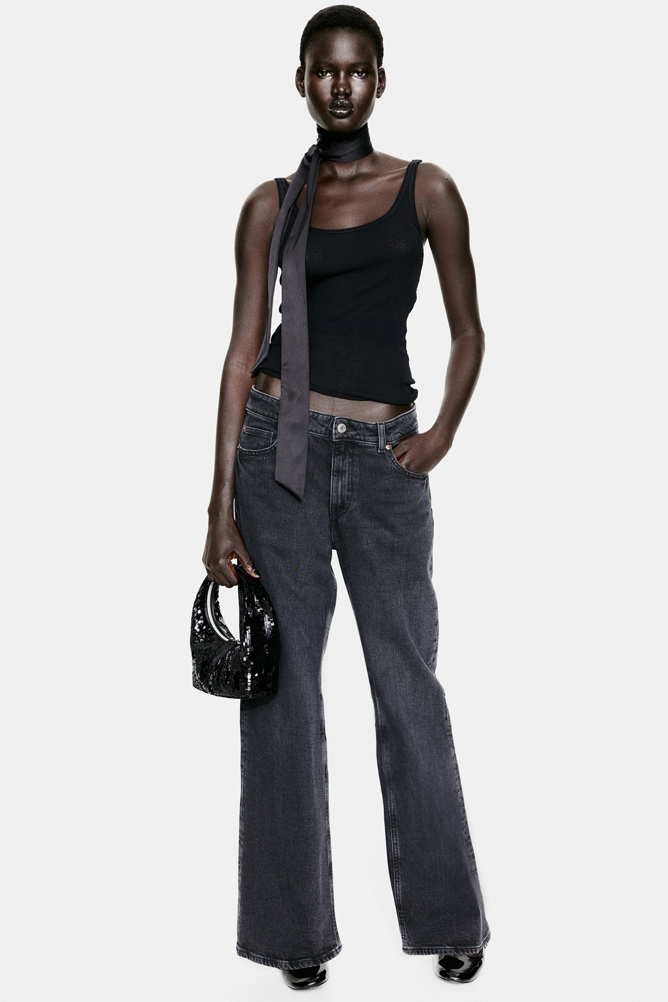 Wide High Jeans - Dark denim grey - Ladies | H&M GB 3