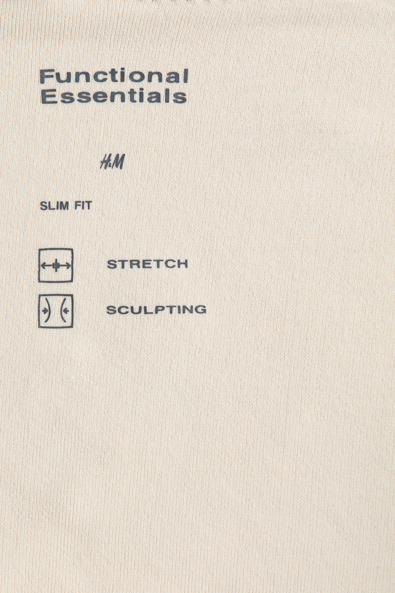 Póló Sculpting Slim Fit - Világosbézs/Fekete/Krémszínű - 4