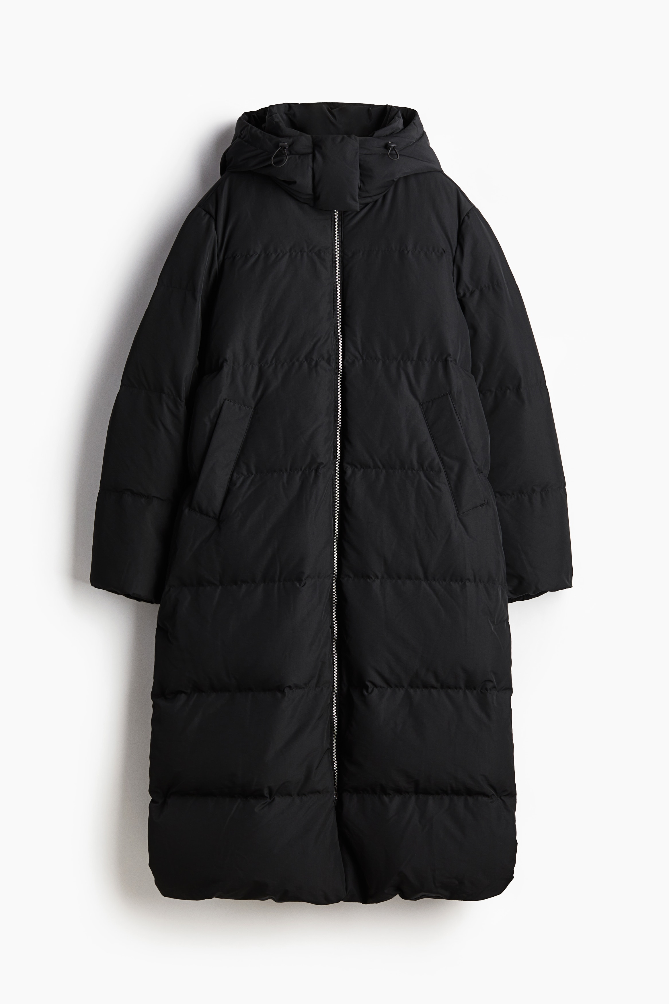Ladies - Black Water-repellent puffer down coat - Size: XS  - H&M