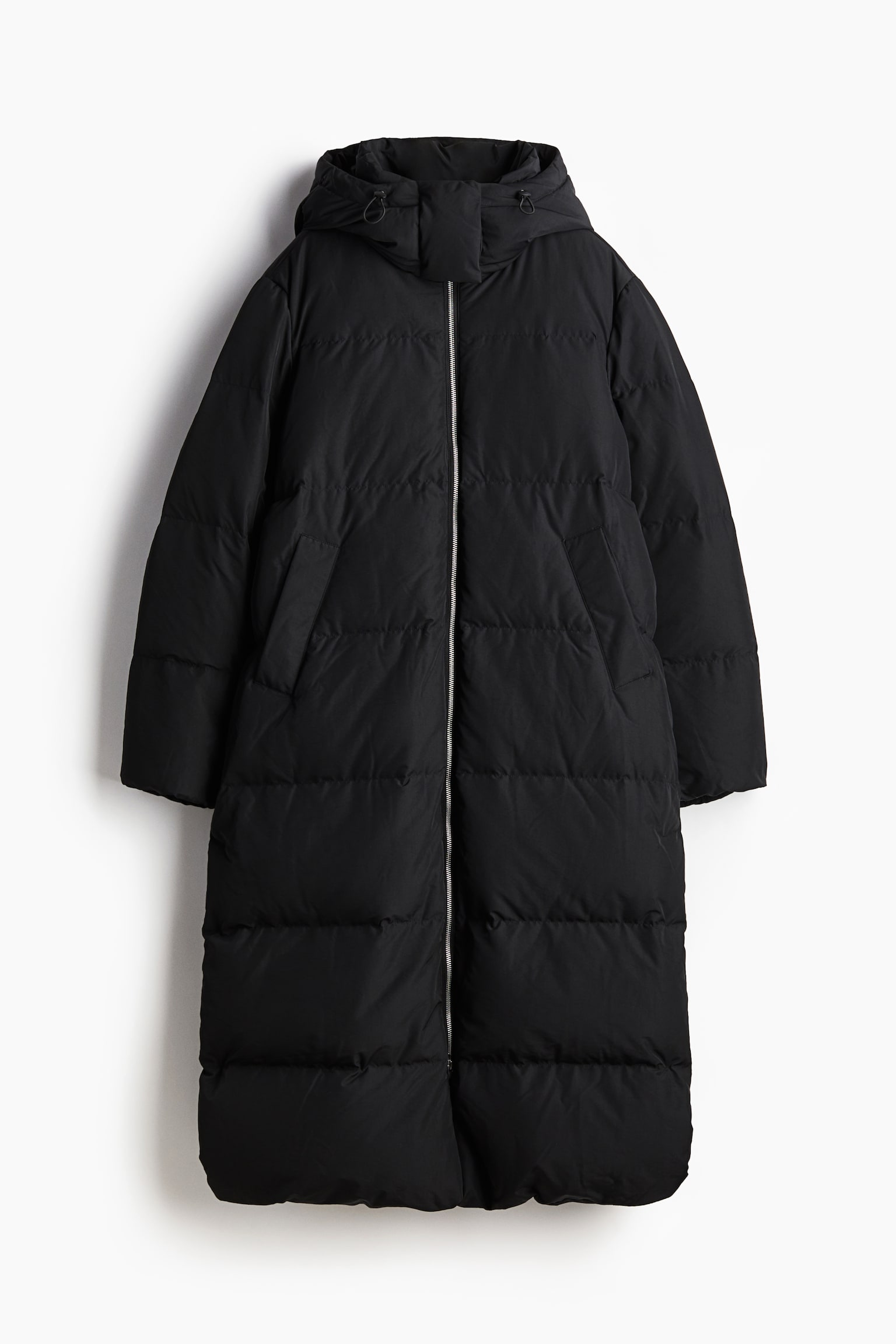 Water-repellent puffer down coat - Black - 2