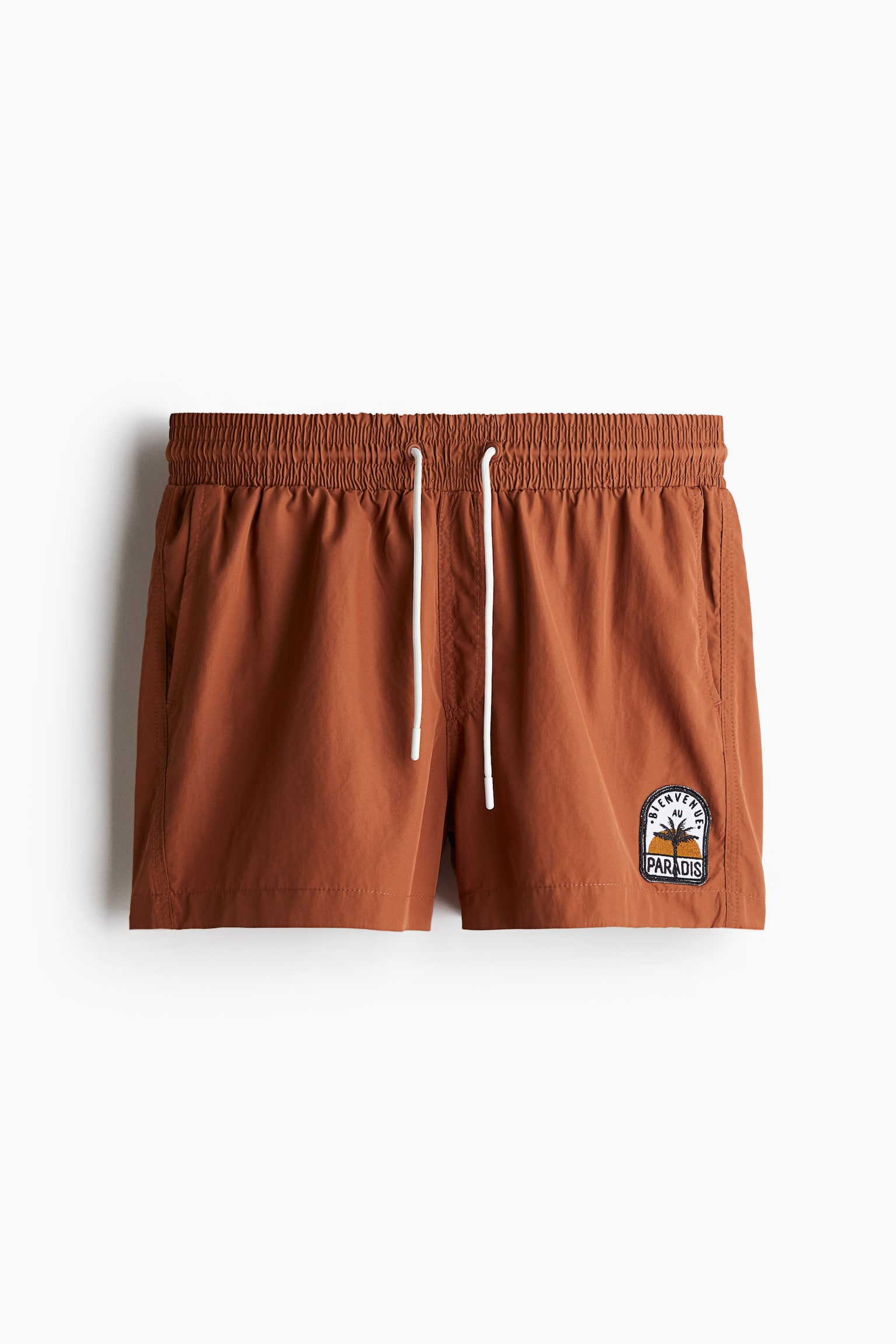 Appliquéd swim shorts - Dark orange/Black/Paradis/Light beige - 1