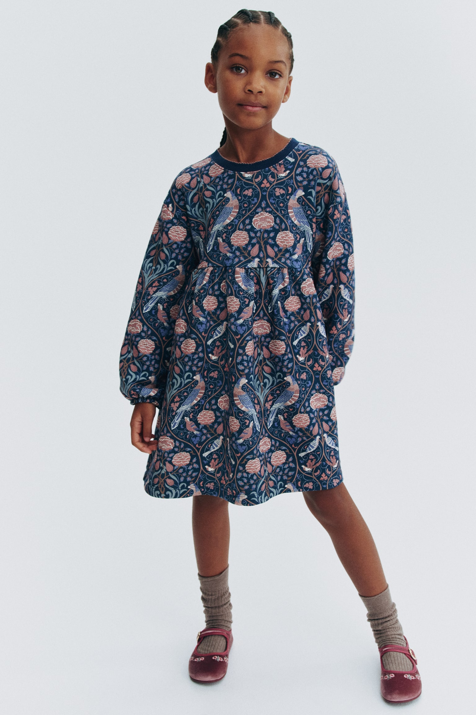 Детское платье H&M Printed Sweatshirt, цвет: Тёмный синий — фото 2