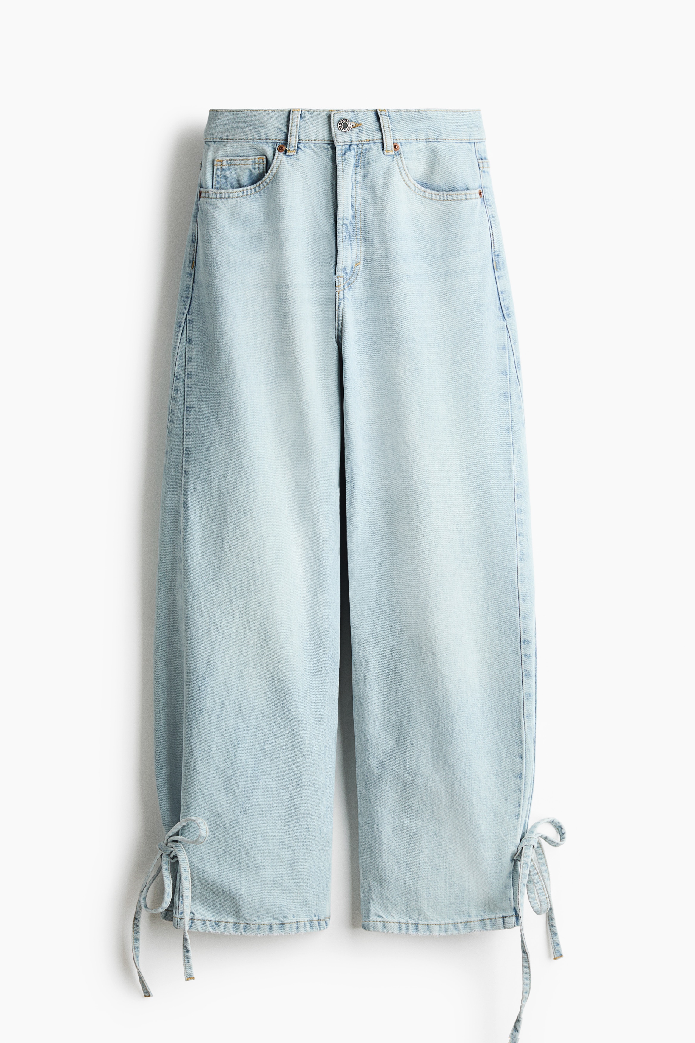 Barrel High Waist Ankle Jeans - Azul denim claro/Azul denim/Gris denim claro