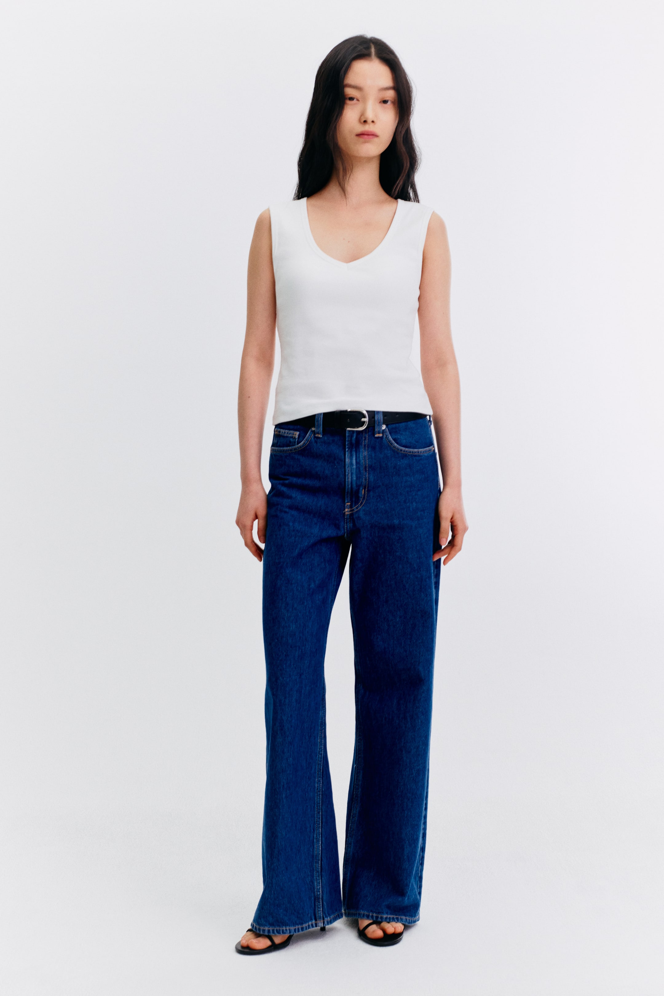View larger image: Integral-bra cotton vest top - White - Ladies | H&M HK 1