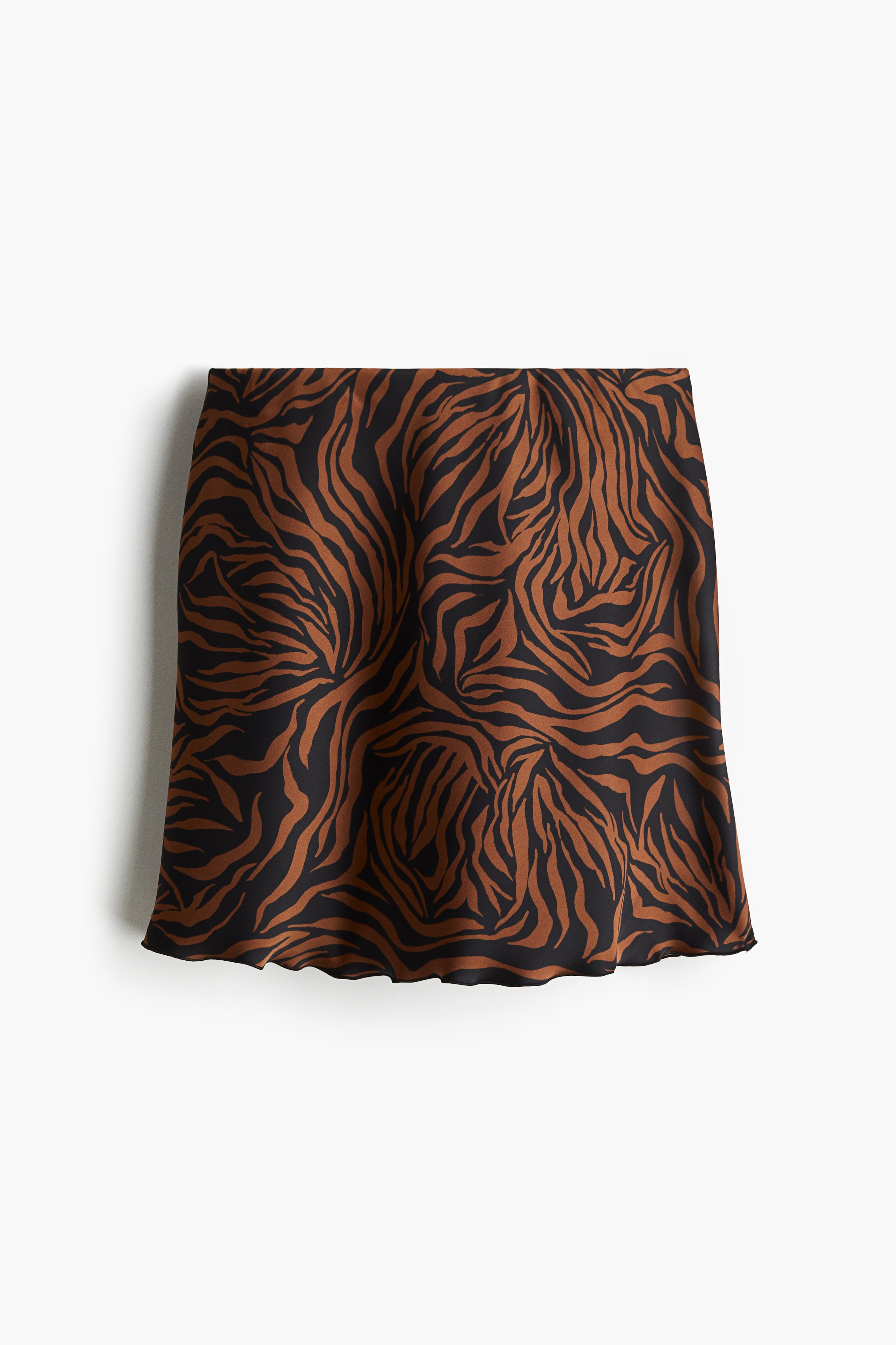 Satin Slip Skirt - Brown/patterned/Powder pink/Black