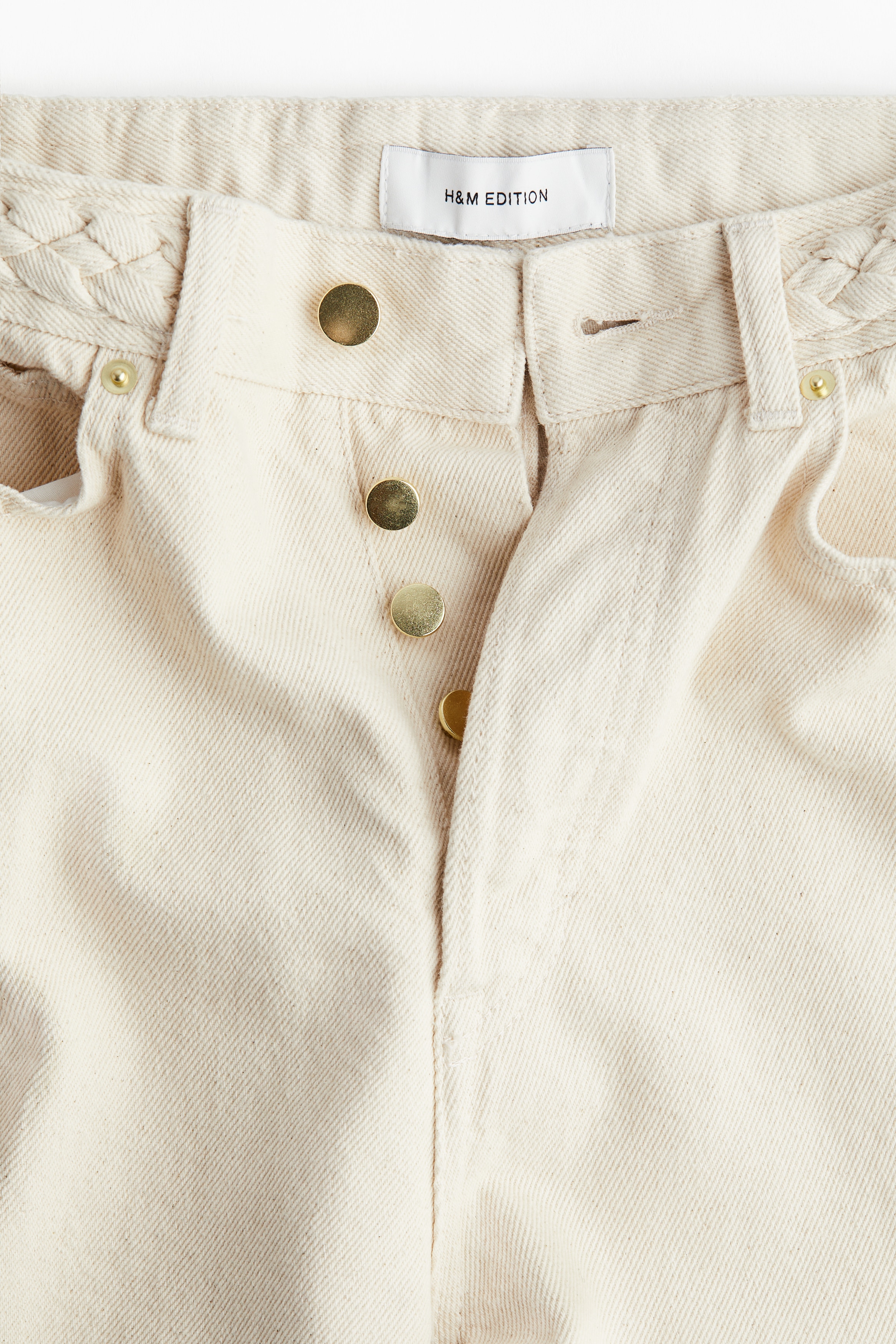 Wide braided jeans
