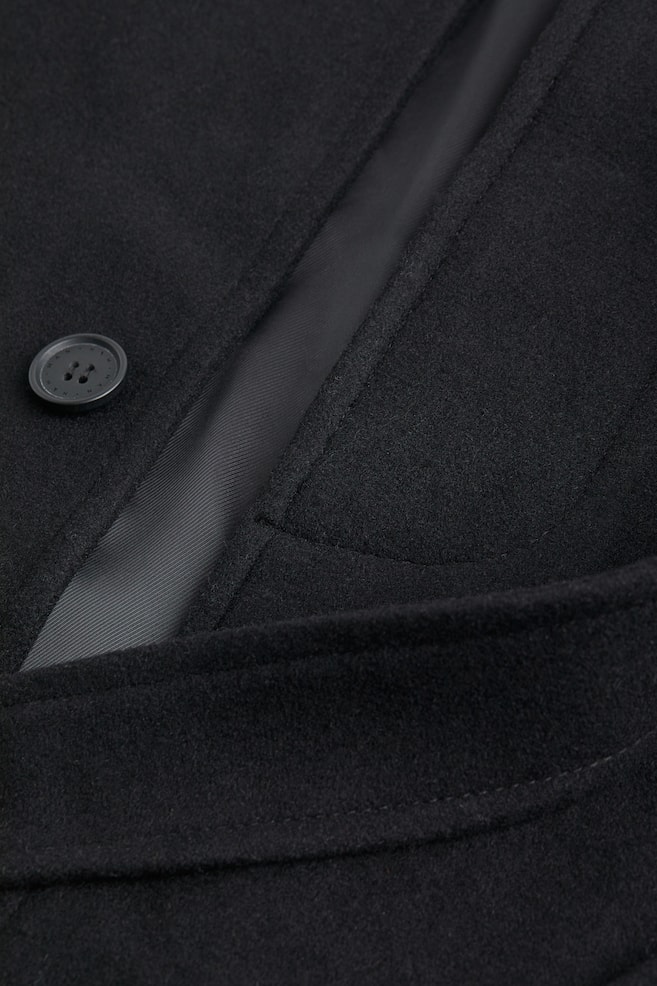 Carcoat aus einer gefilzten Wollmischung - Schwarz/Grau/Fischgrätmuster/Braun/Kariert - 2