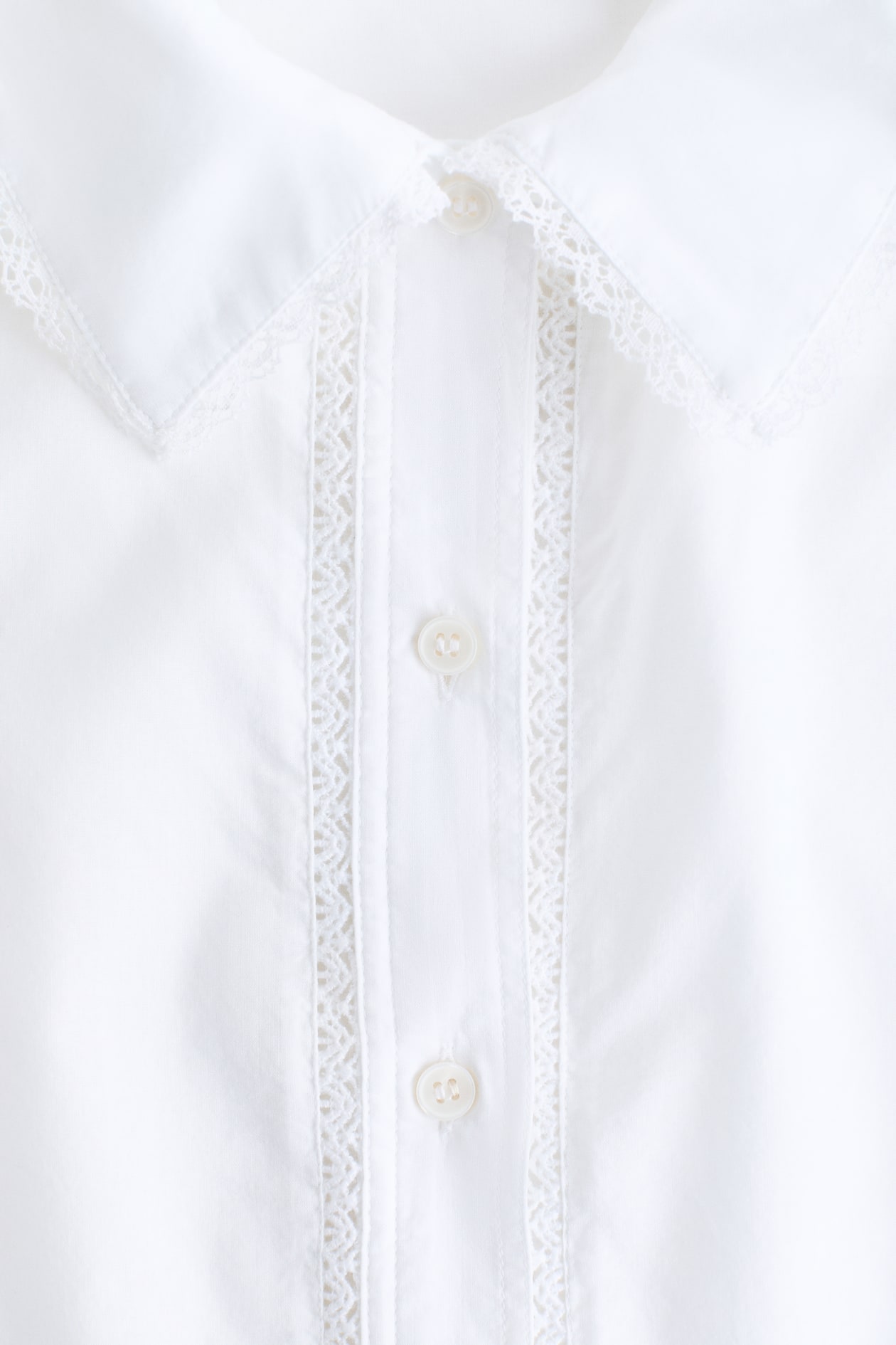 Lace-Trimmed Cotton Shirt - image 2