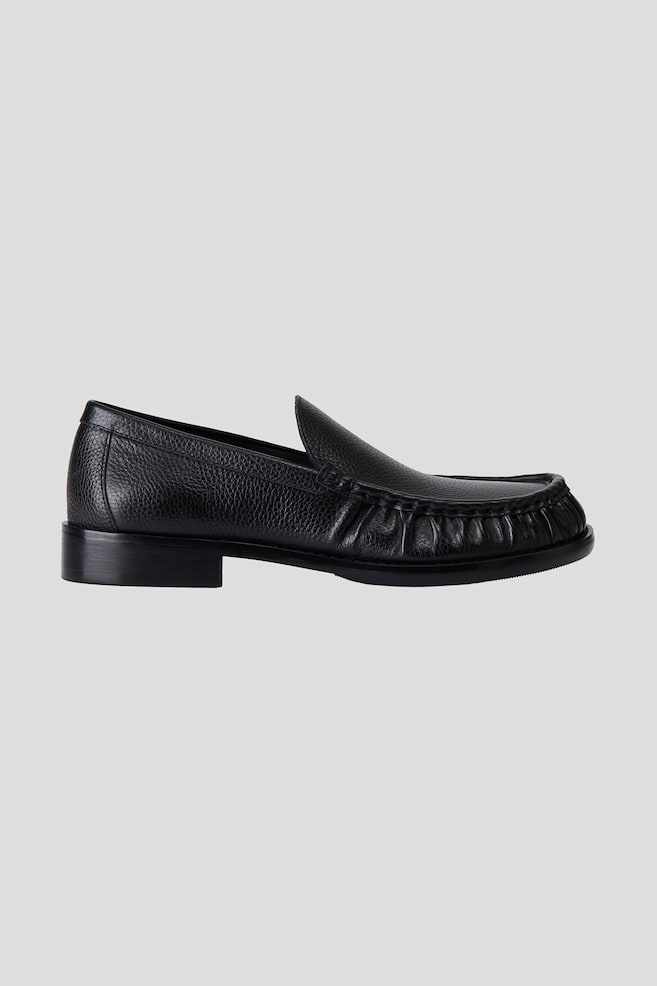 Loafers i læder - Sort/Sort/Koskindstryk - 1