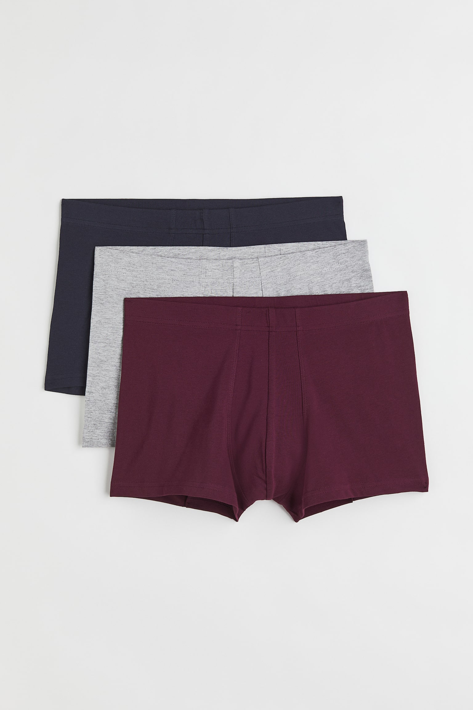 3-pack Short Boxer Briefs - Dark blue/Burgundy/Blue - 1