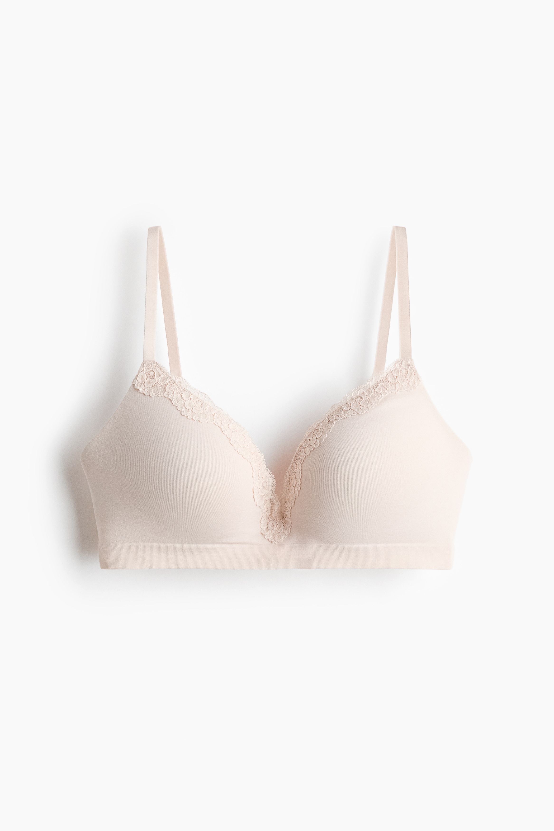 Seamless softbeha met padding - Bleekbeige/Zwart