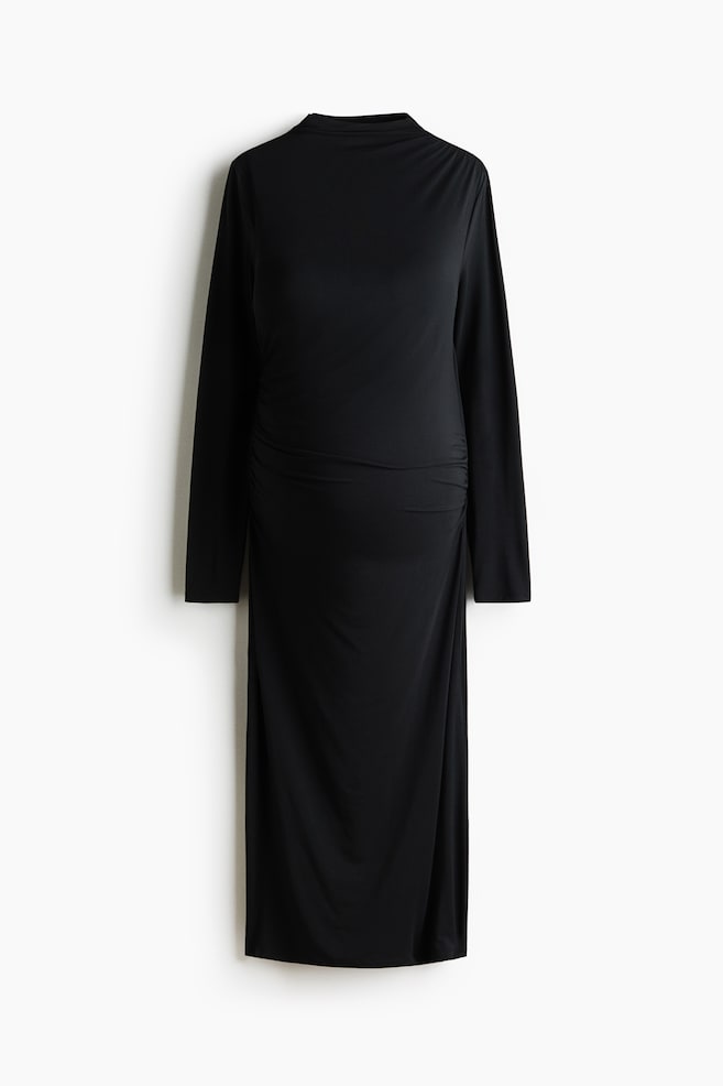 MAMA Bodyconjurk van modal - Zwart/Donkergroen - 1
