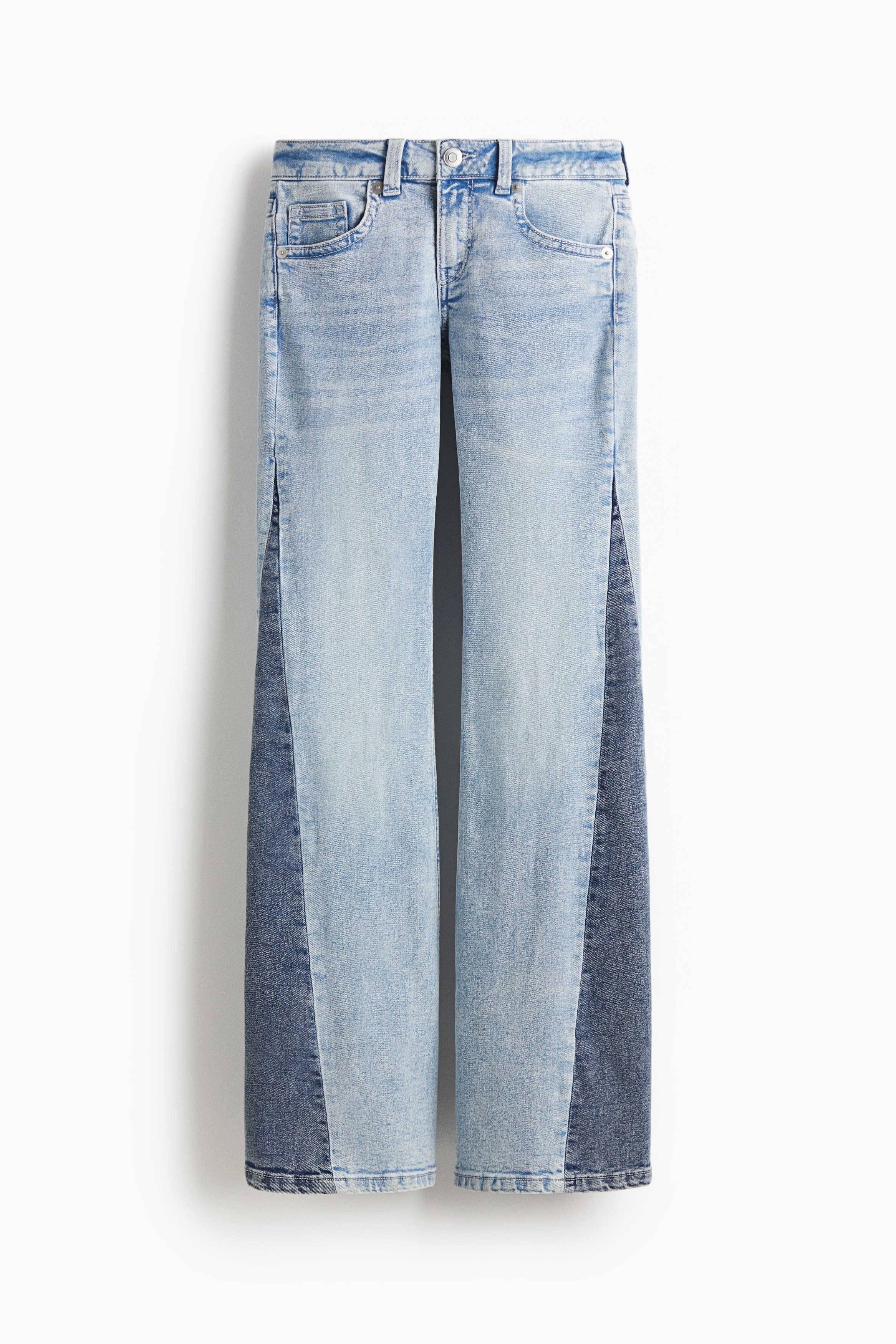 Flared Low Jeans - Lys denimblå/Farveparti/Sort/Blokfarvet/Sart denimblå/Grå/Mørk denimblå/Denimblå/Mørkegrå