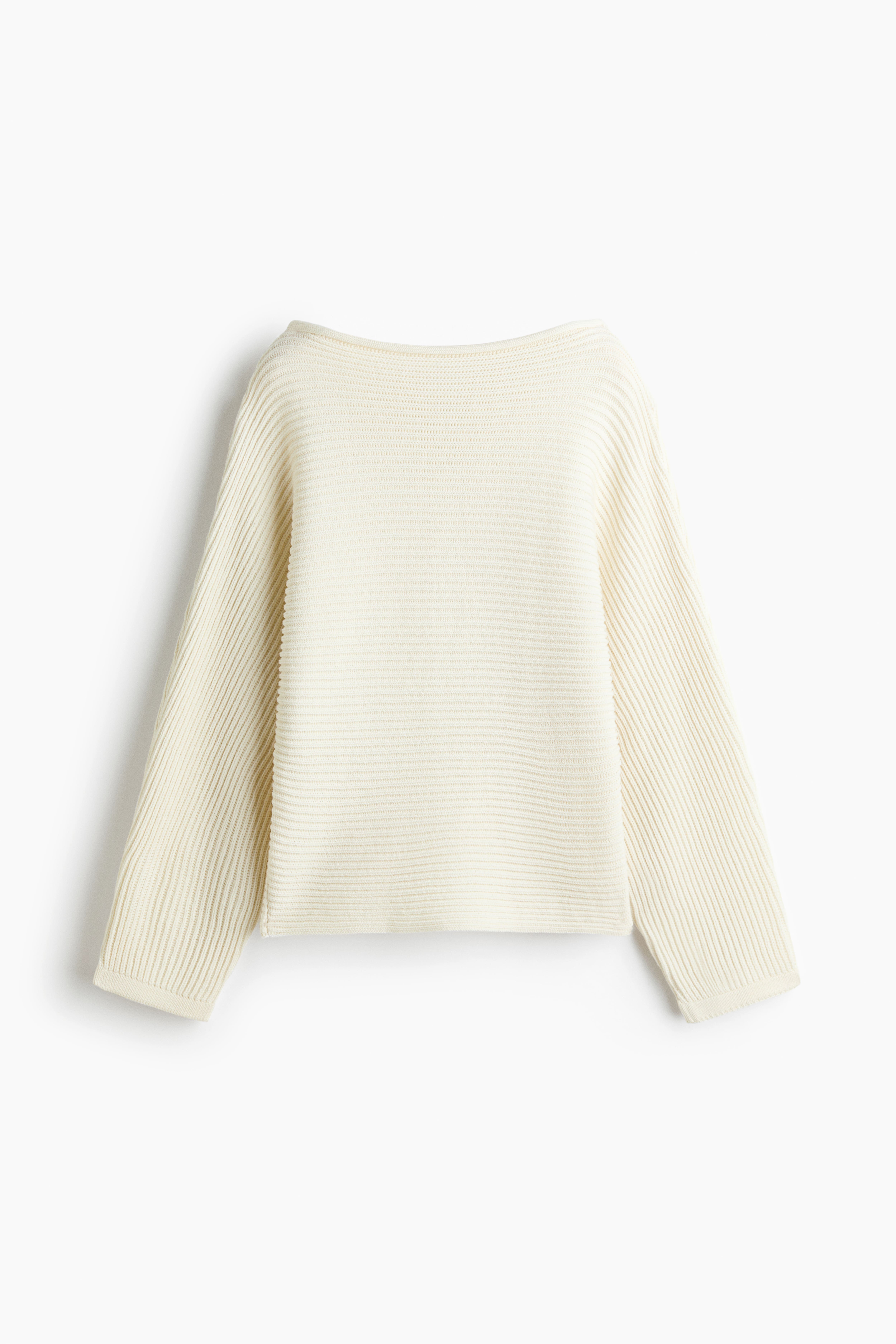 Boat-Neck Rib-Knit Sweater