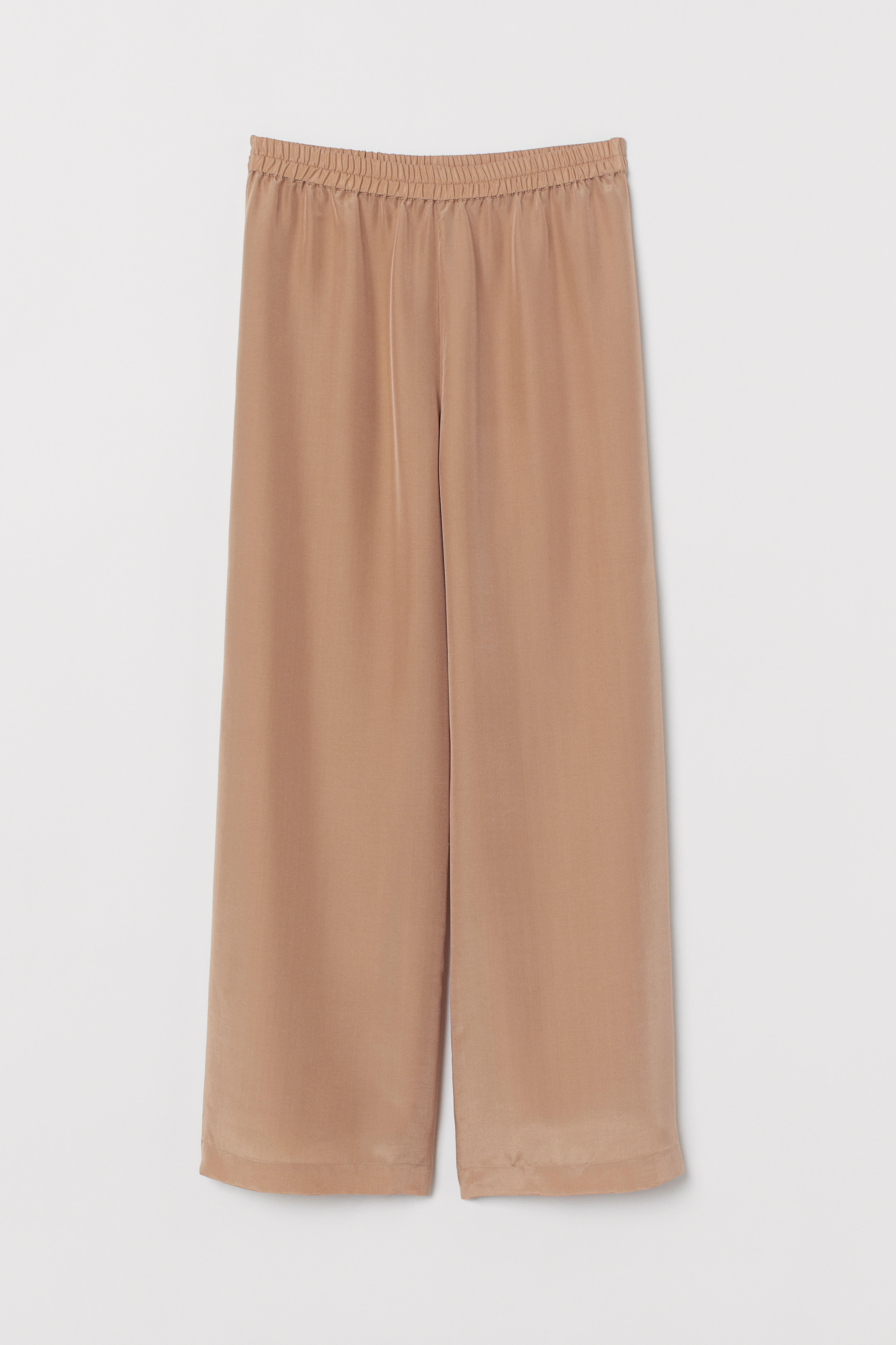 Wide leg Silk blend Pants