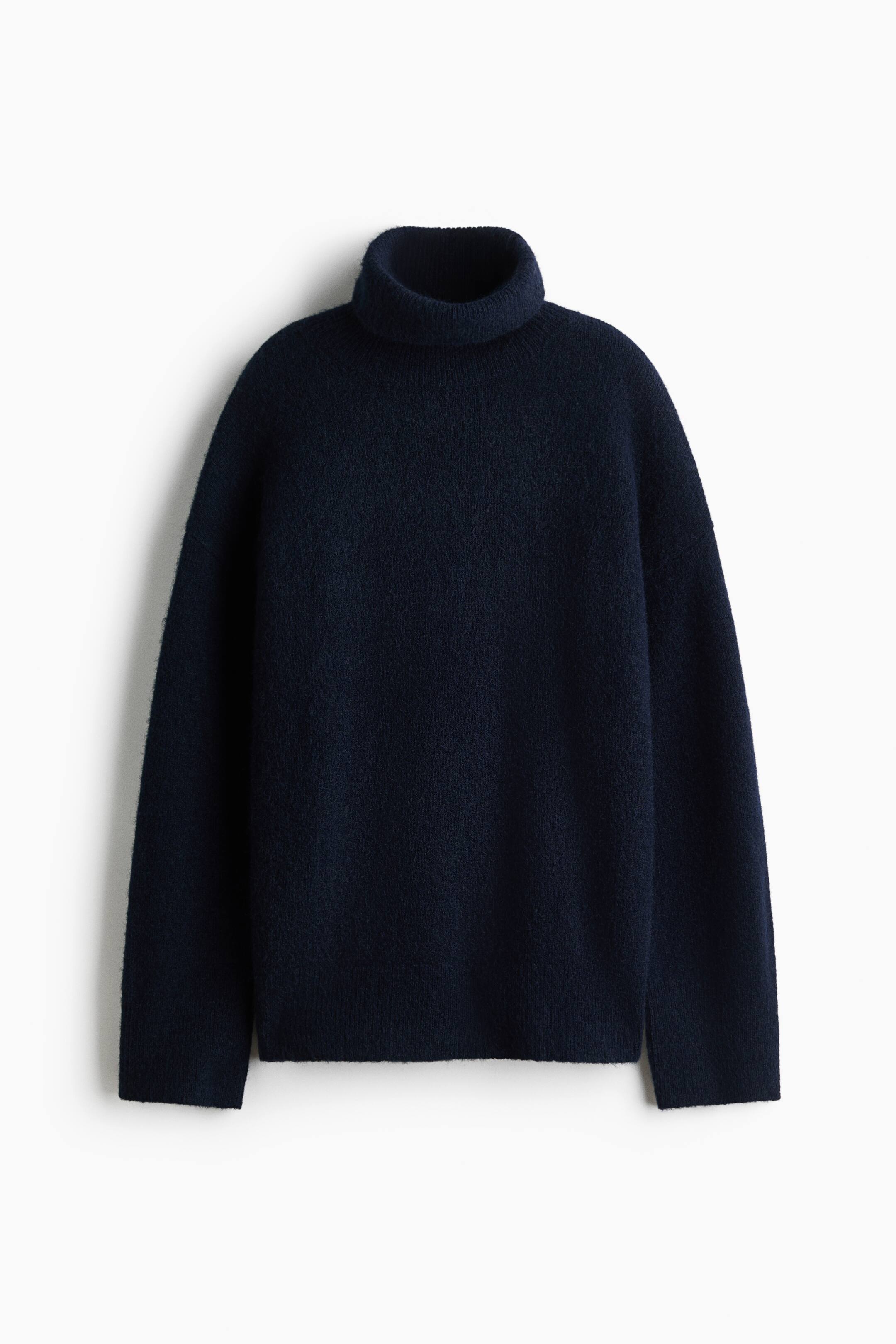 View larger image: Roll-neck jumper - Navy blue - Ladies | H&M 1