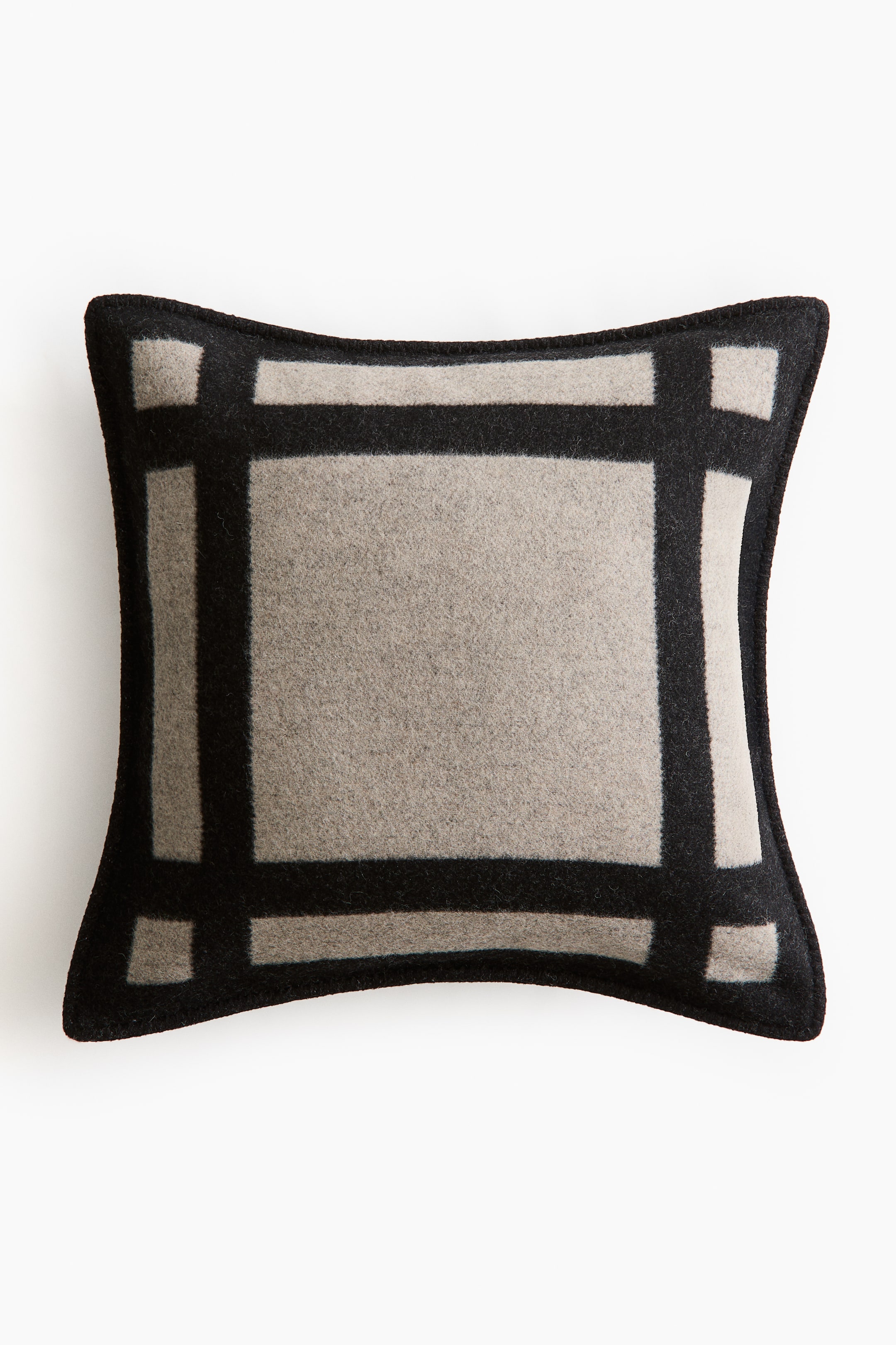 View larger image: Wool-Blend Cushion Cover - Black/beige - Home All | H&M CA 1
