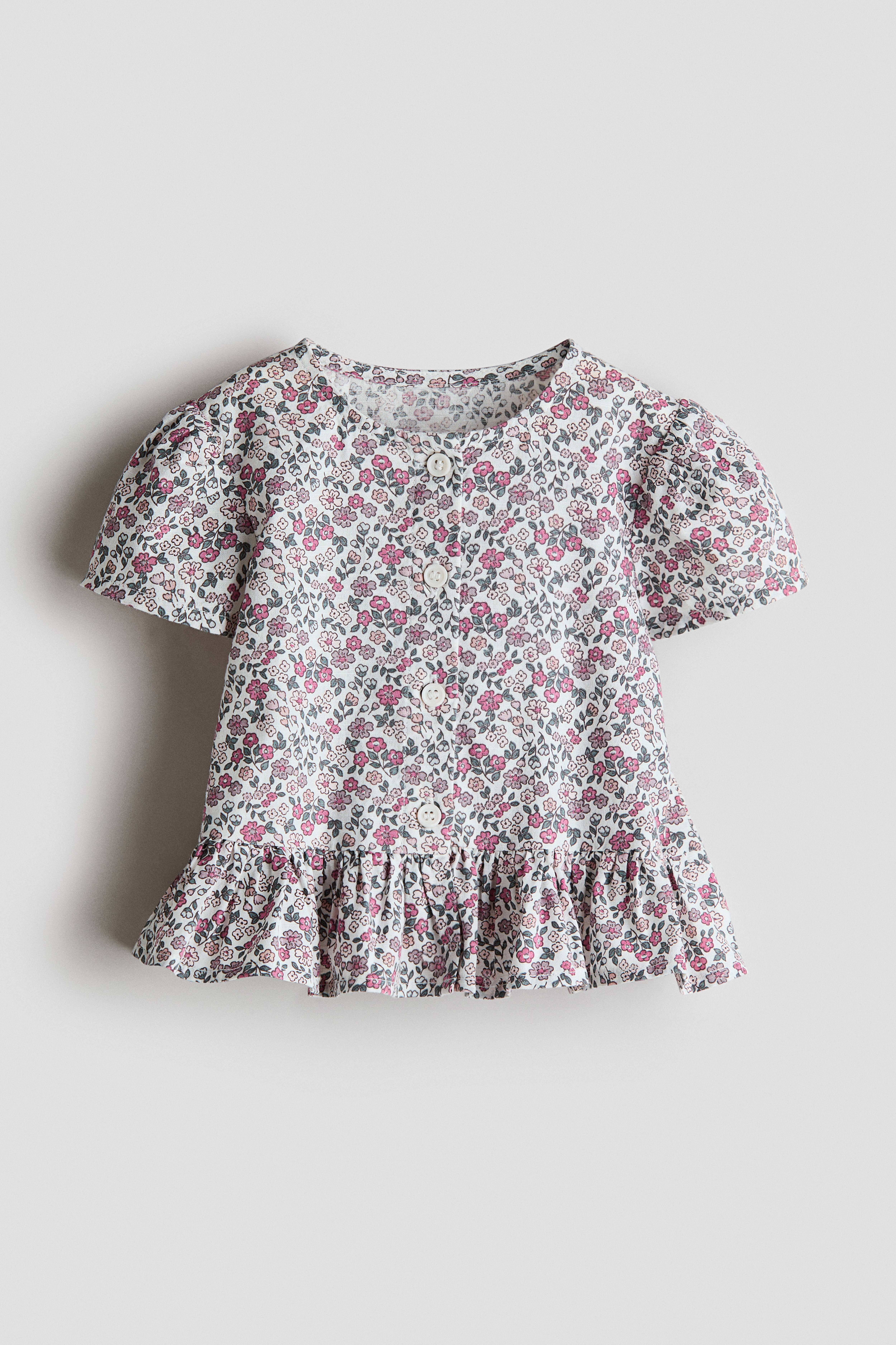 Short-Sleeved Cotton Blouse