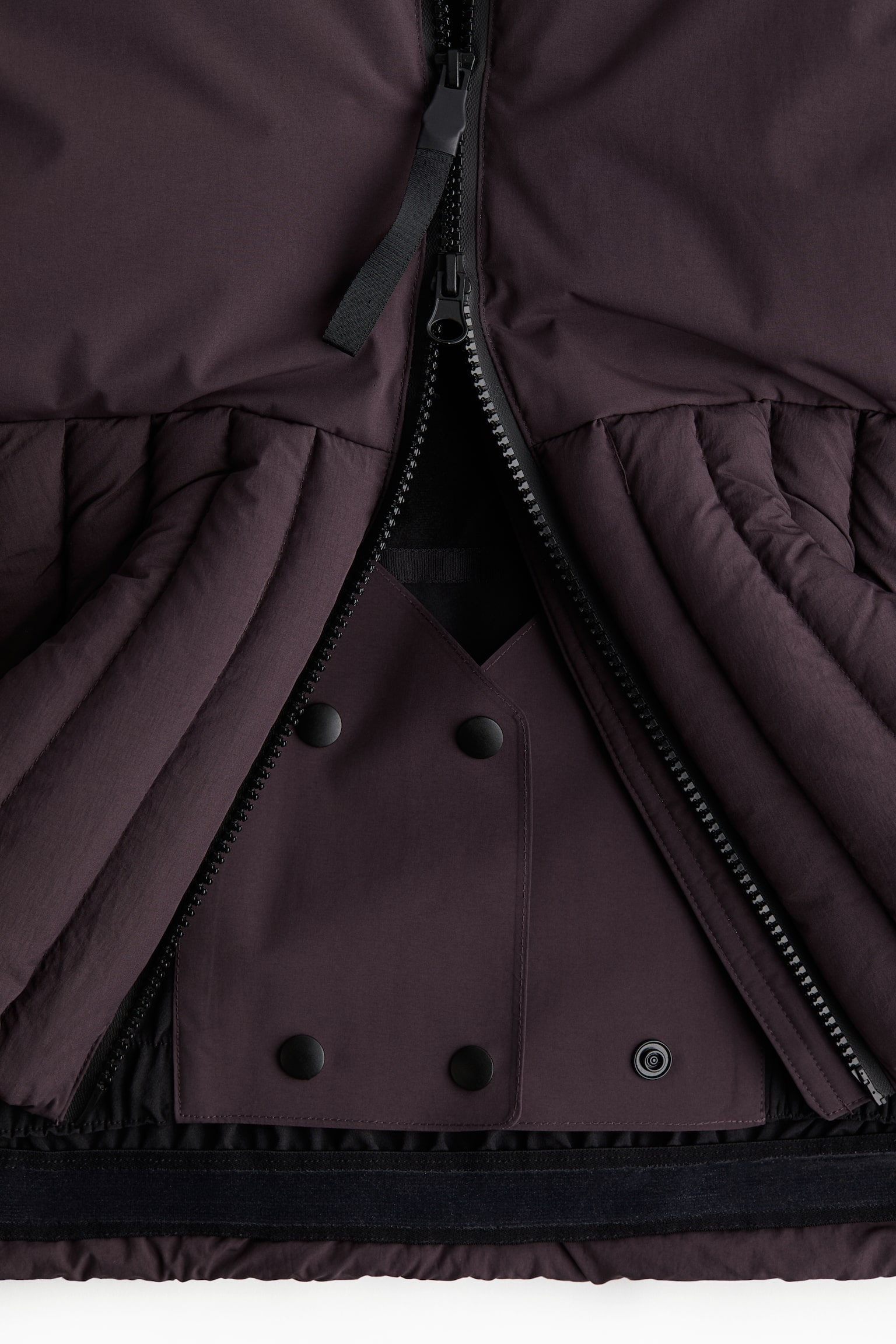 Padded ski jacket with ThermoMove™ - Aubergine purple/Black/Beige - 9