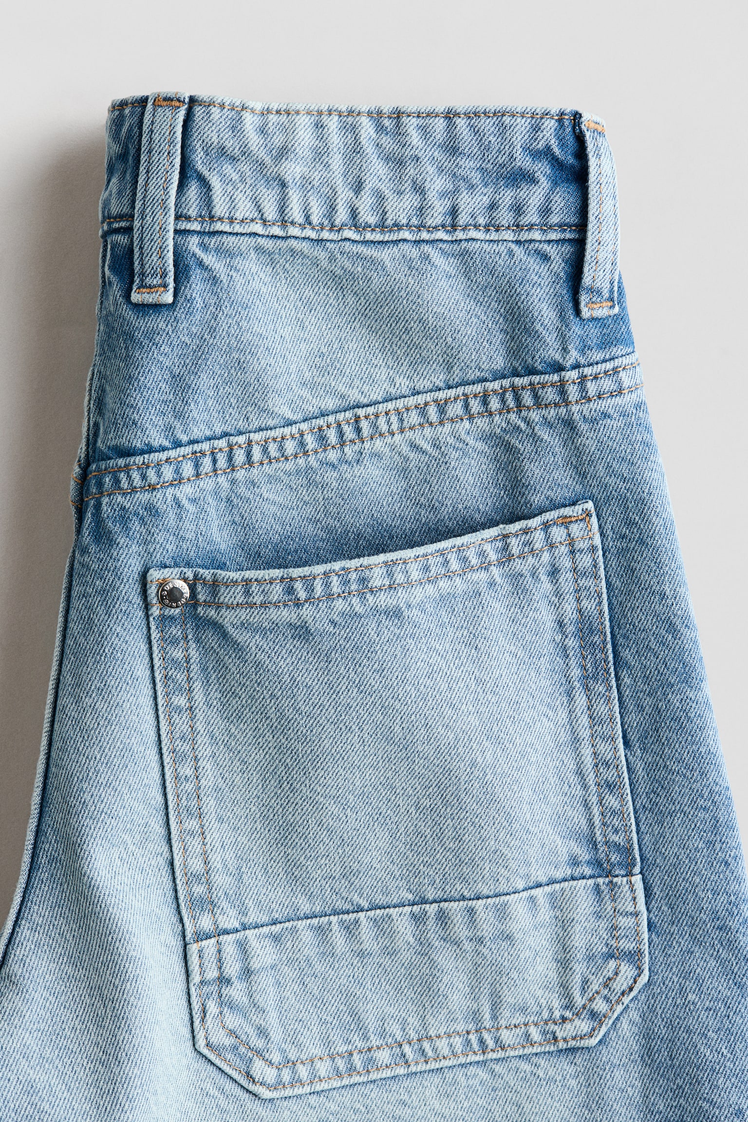 Baggy Fit Denim shorts - Light denim blue/Washed denim black - 2