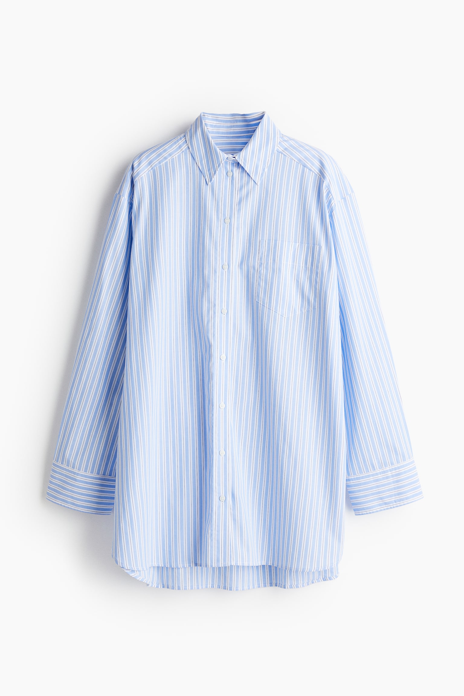 Cotton nightshirt - Light blue/Striped - 2