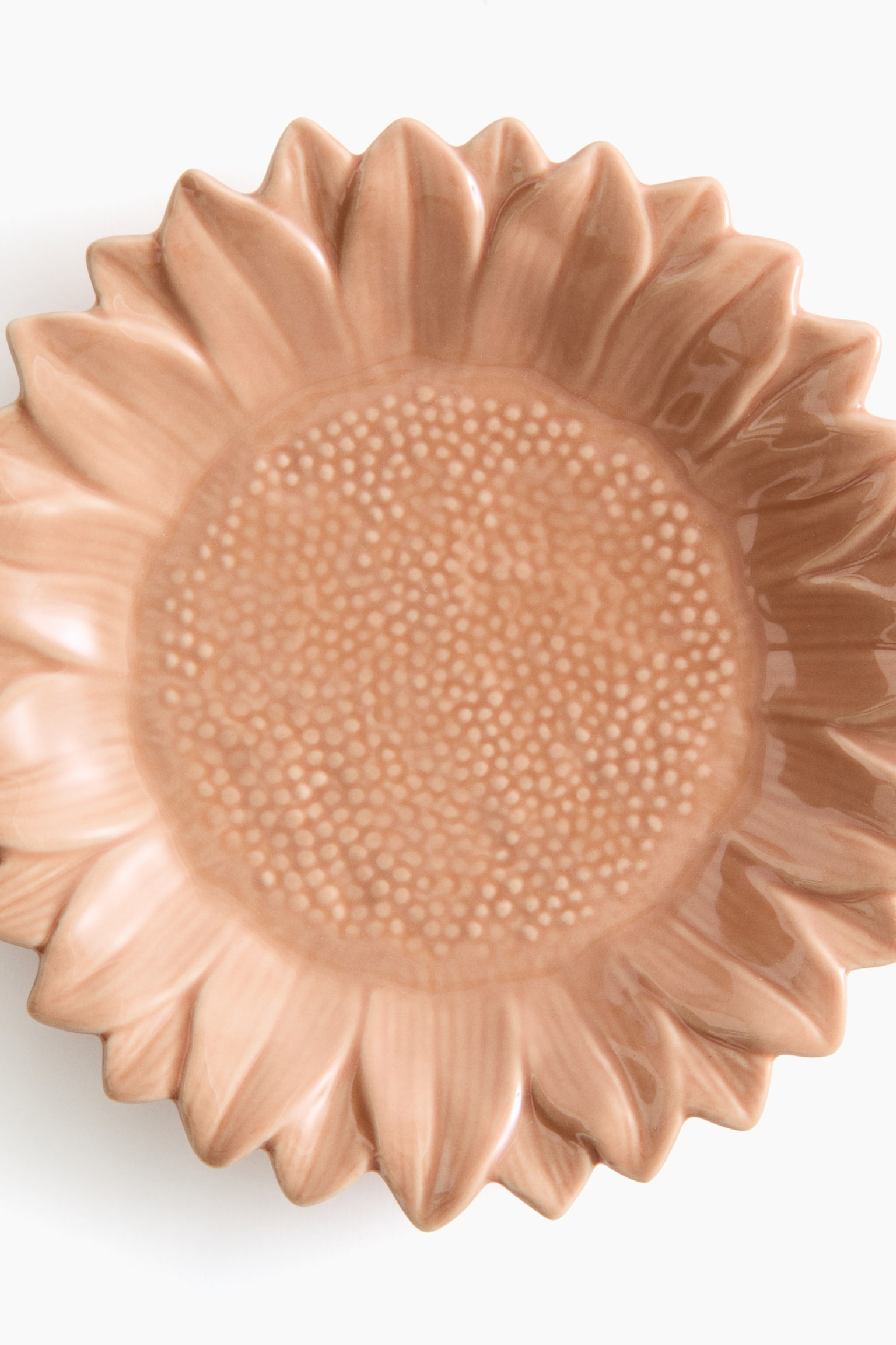 Sunflower-shaped mid plate - Orange/Light beige - 3