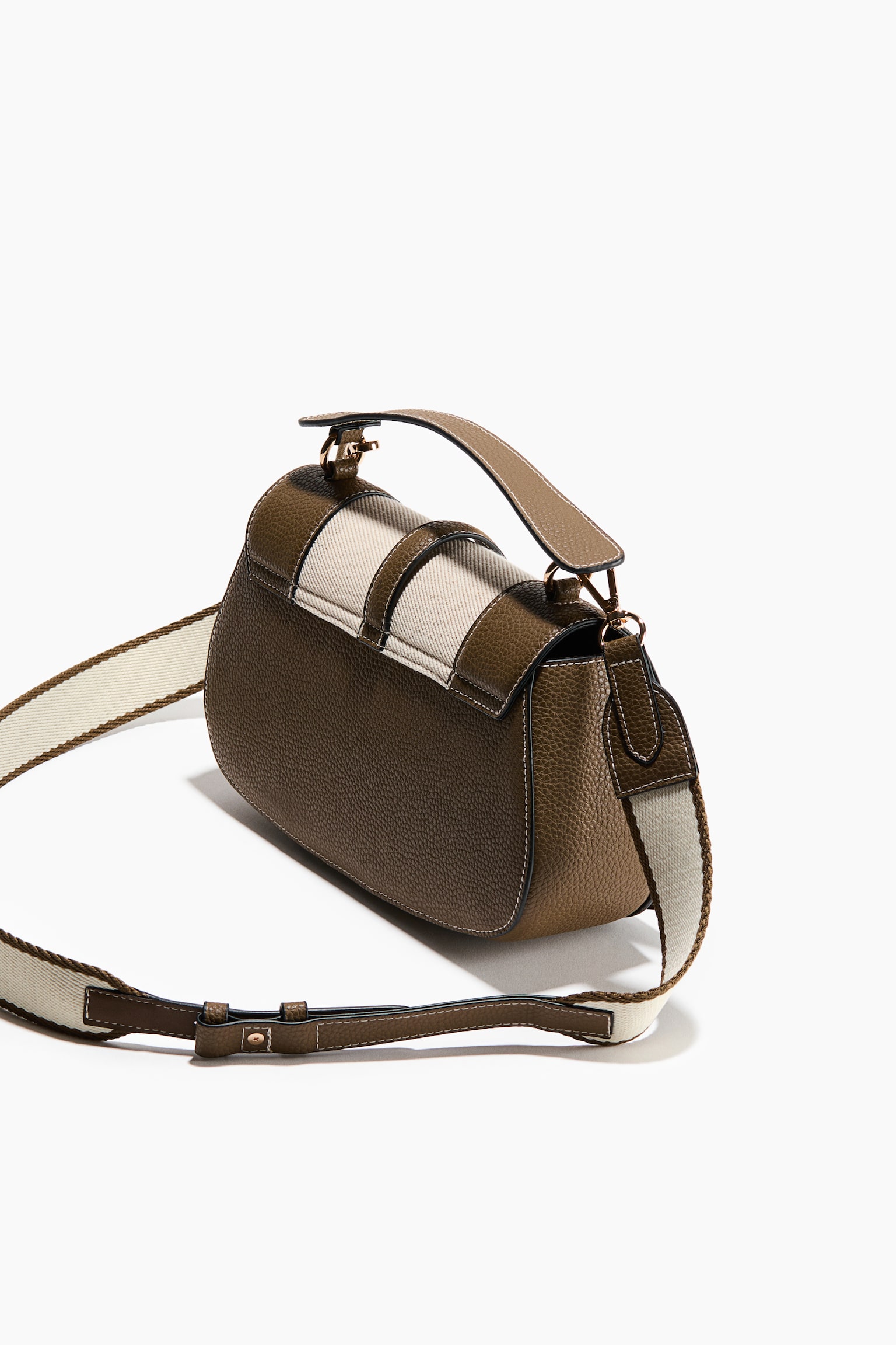 Crossbody bag - Khaki green/Light beige - 4