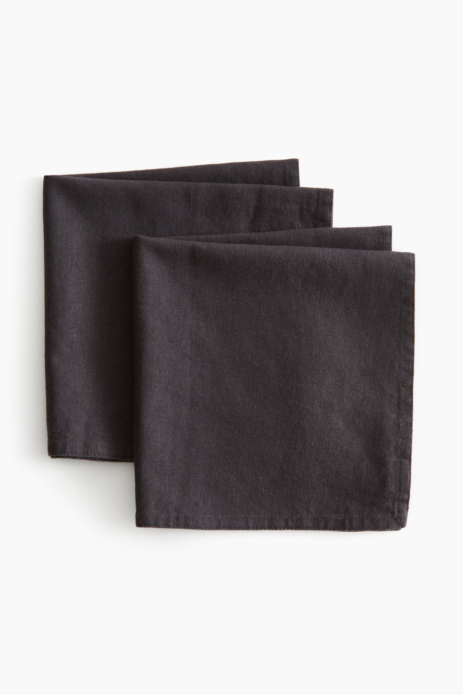 2-pack linen-blend napkins - Dark grey/Dark green/Light mole/White/Light beige/Green - 3