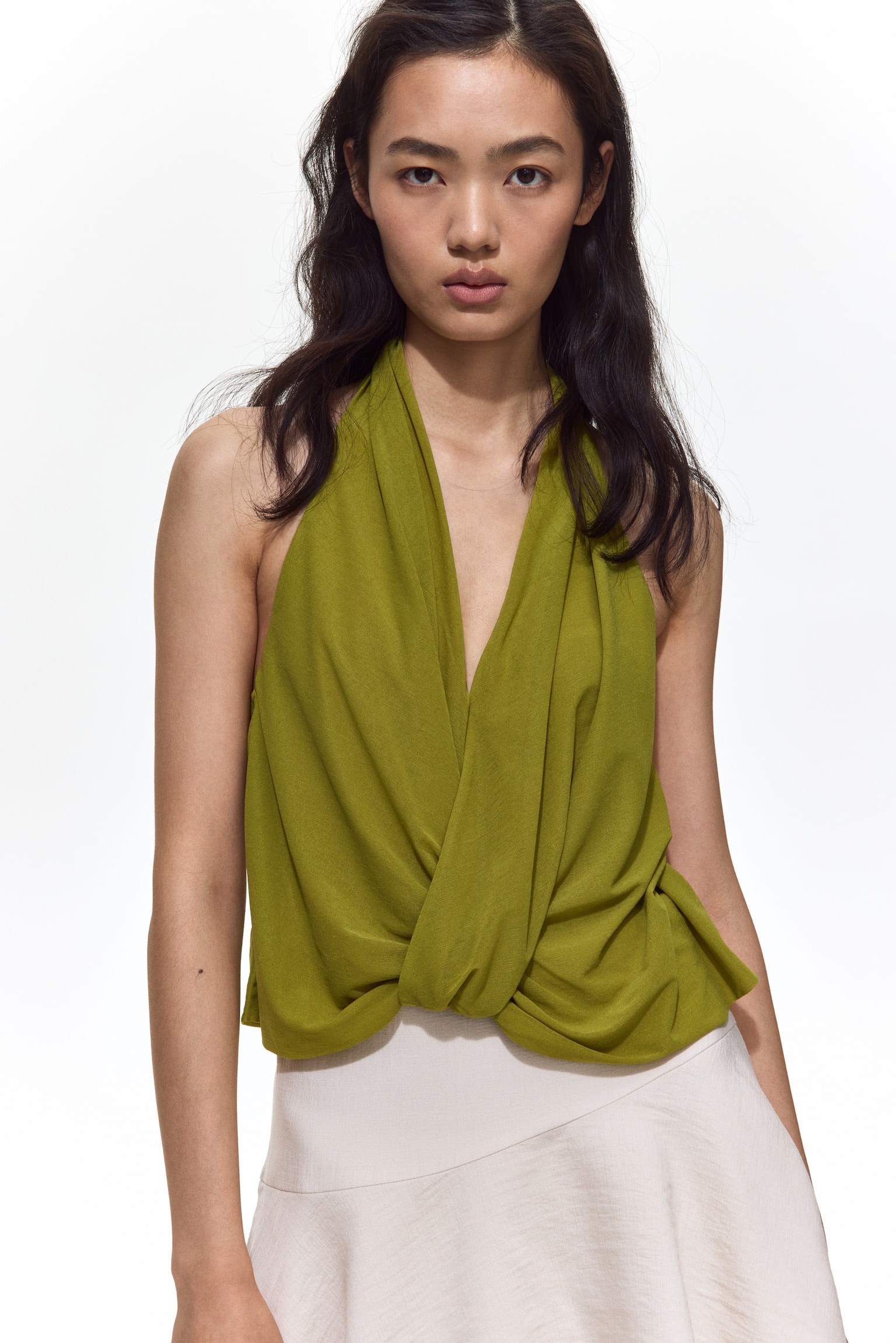 Twist-detail halterneck top - 4