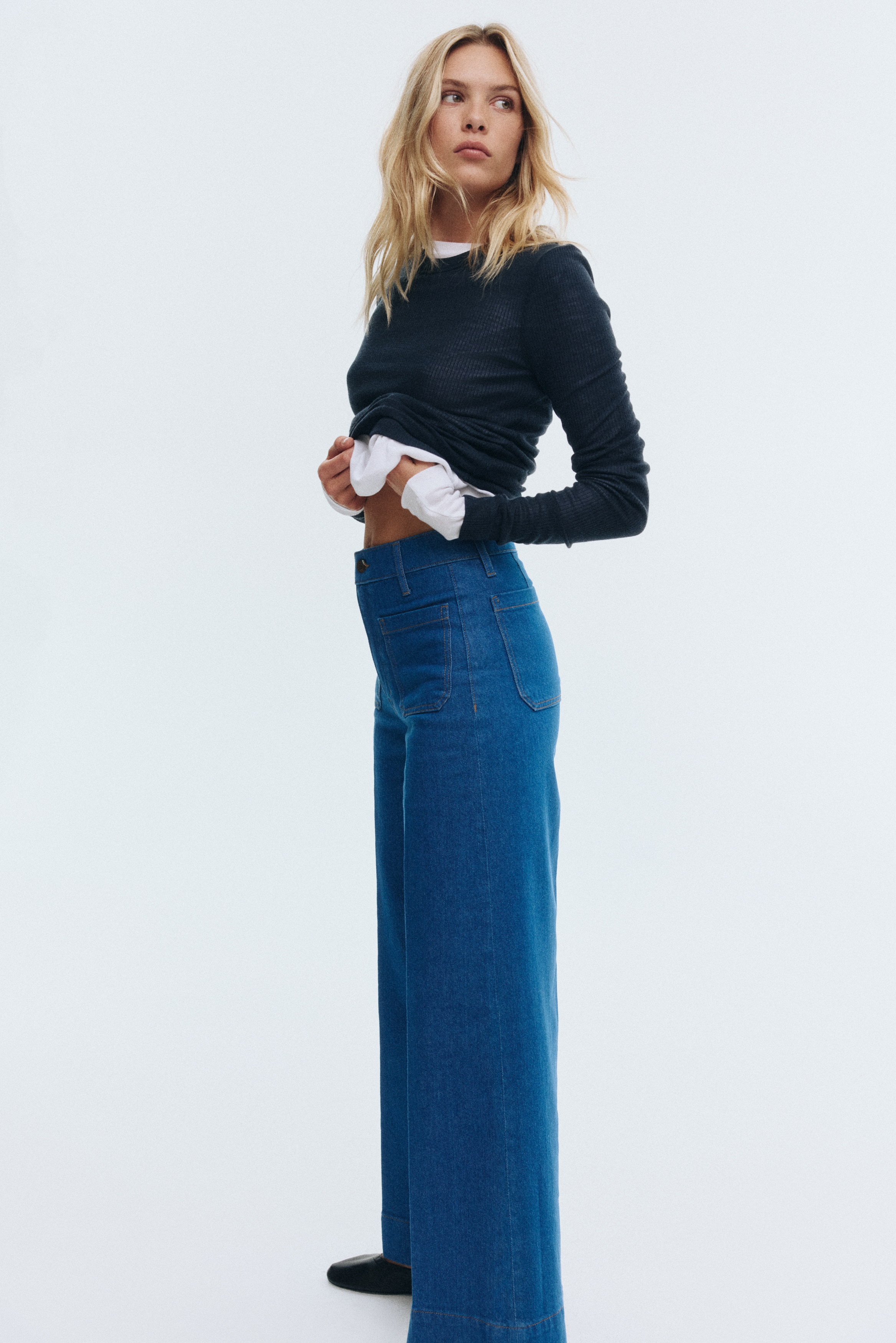 Wide High Jeans