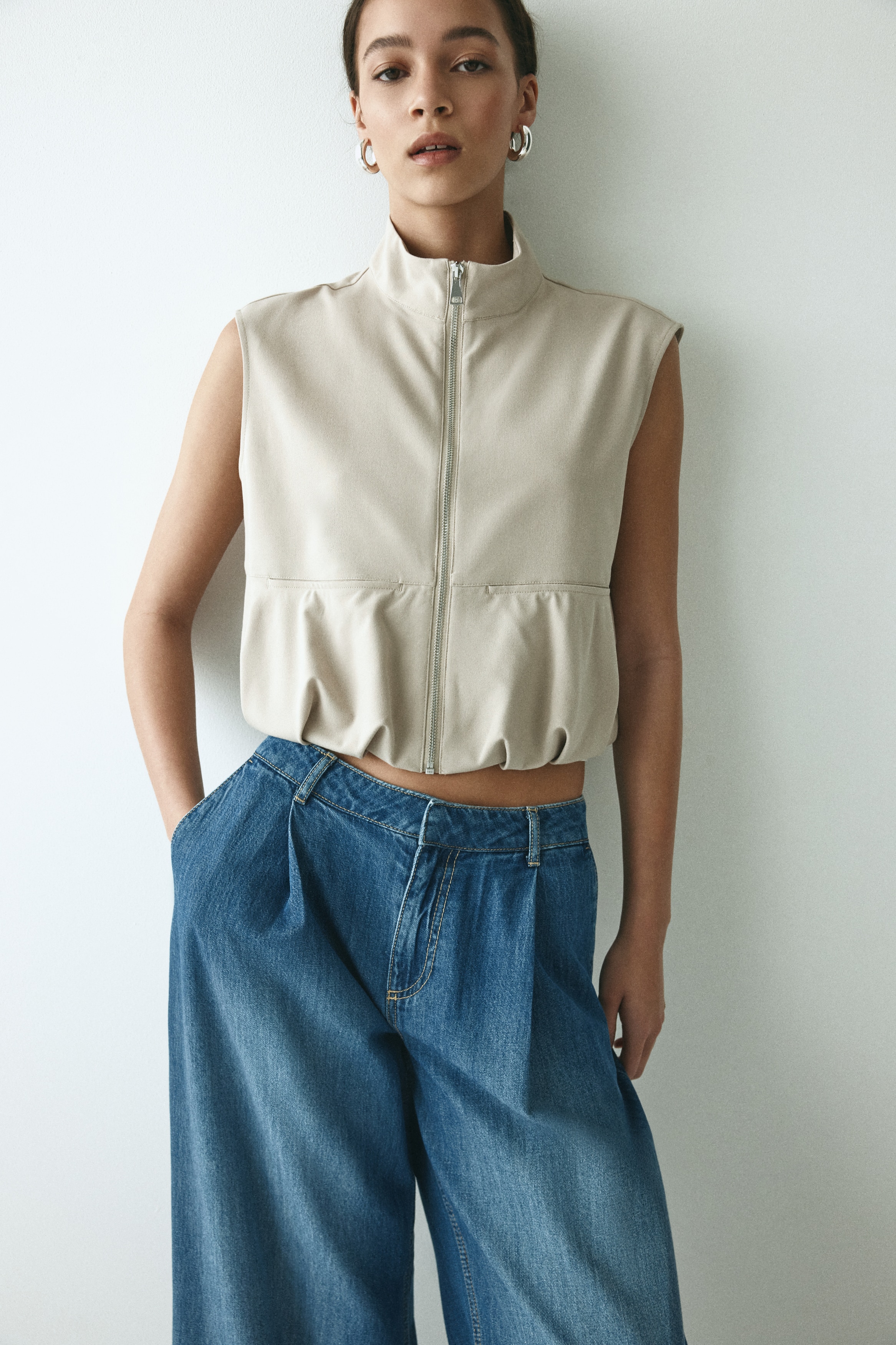 Loose-Fit Wide Regular Jeans - Denim blue/Light blue