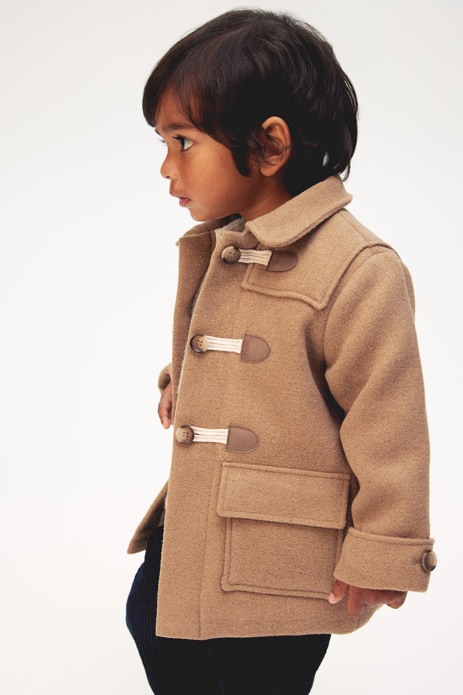 Teddy Lined Duffel Coat - Beige - 5