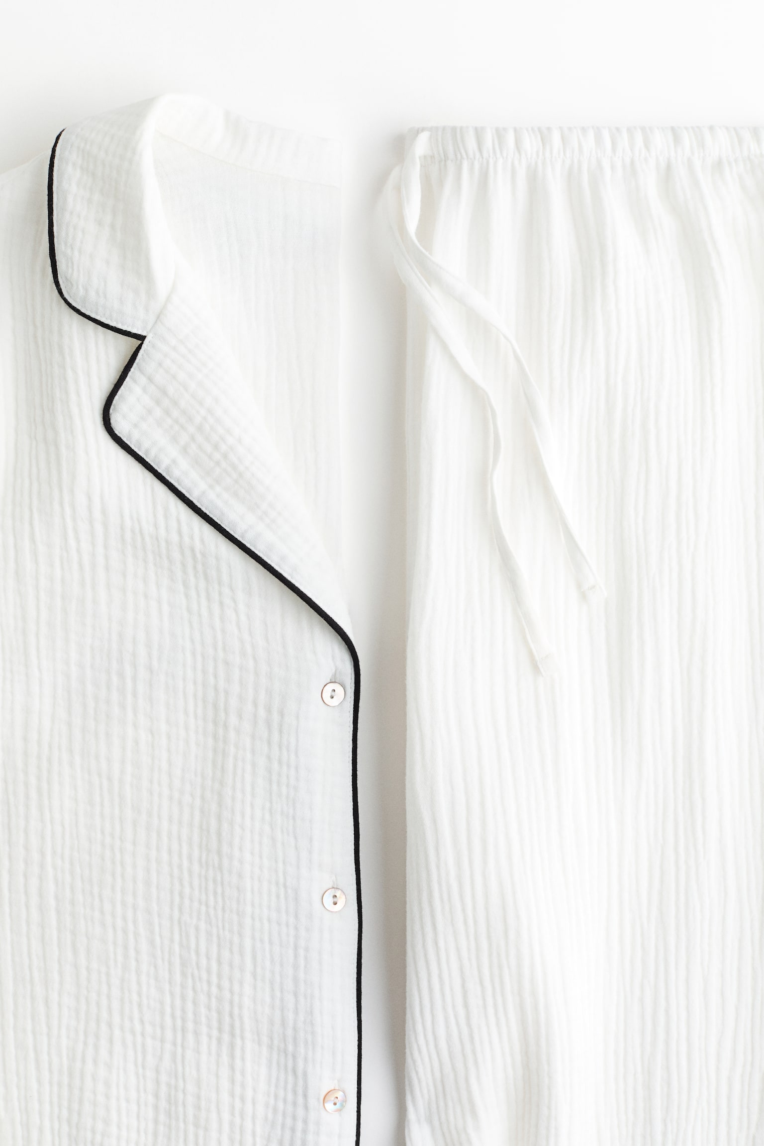 Cotton muslin pyjamas - White - 5